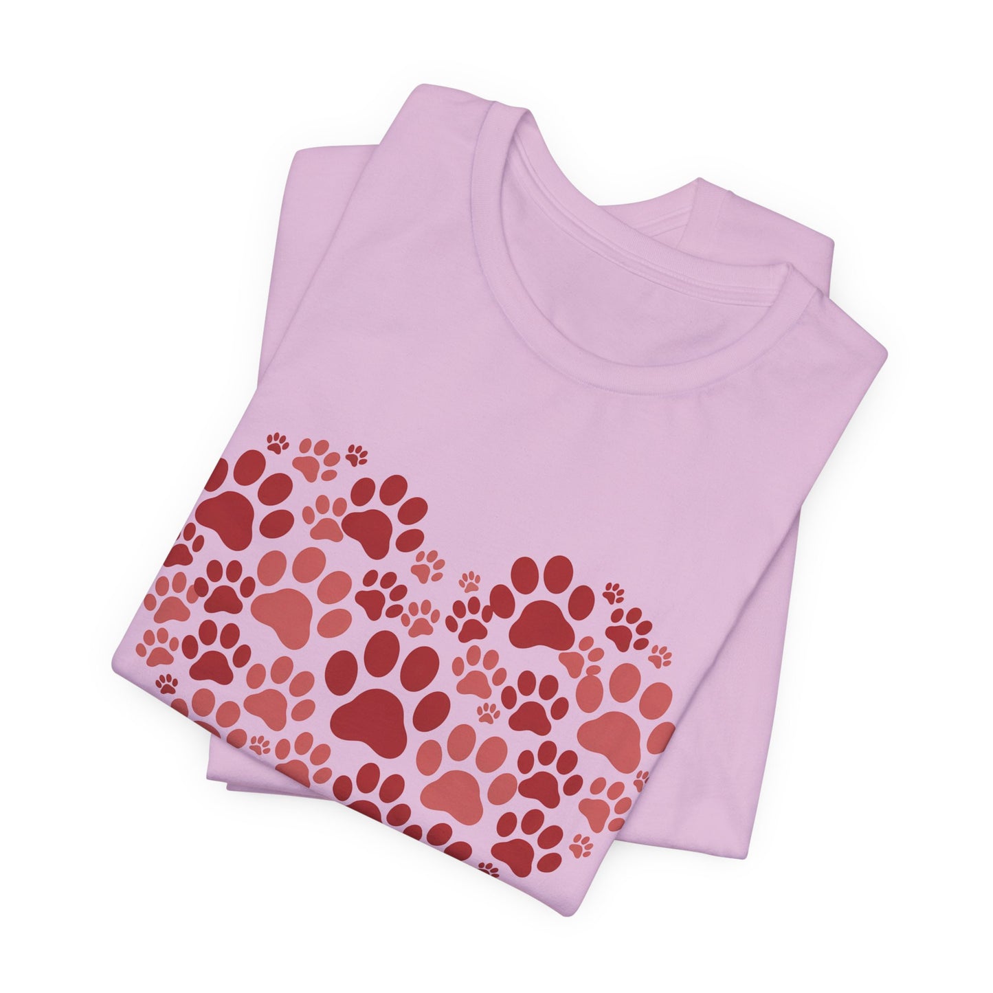 Heart Paw Print T-Shirt — Dog Lover Valentine Tee