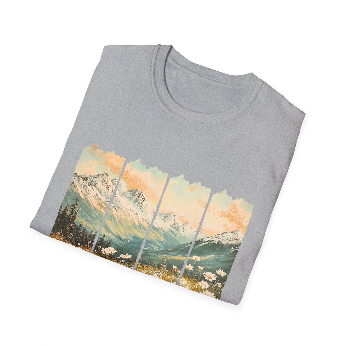 Mountain Meadow Vintage Graphic T-Shirt — Live Wild Scenic Nature Tee