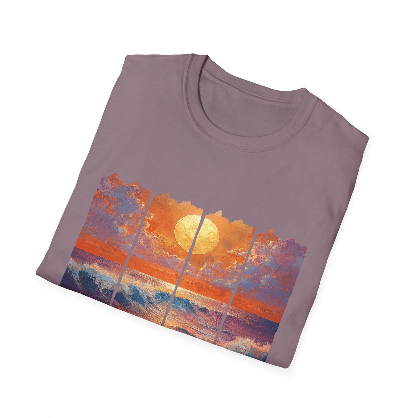 Sunset Ocean Art T-Shirt — Coastal Sunrise Graphic Tee