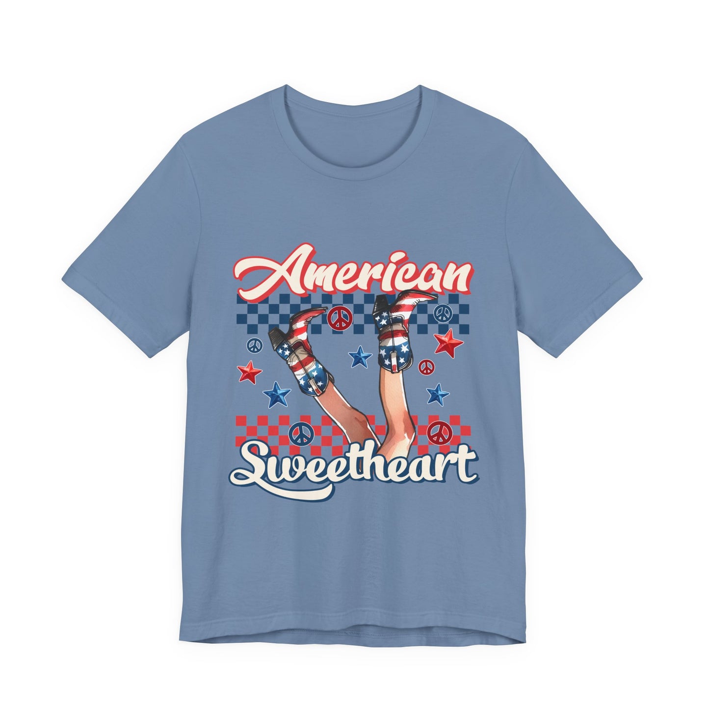 American Sweetheart T-Shirt — Retro Patriotic 4th of July Tee