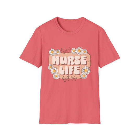 Nurse Life T‑Shirt — Floral Daisy Retro Nurse Tee