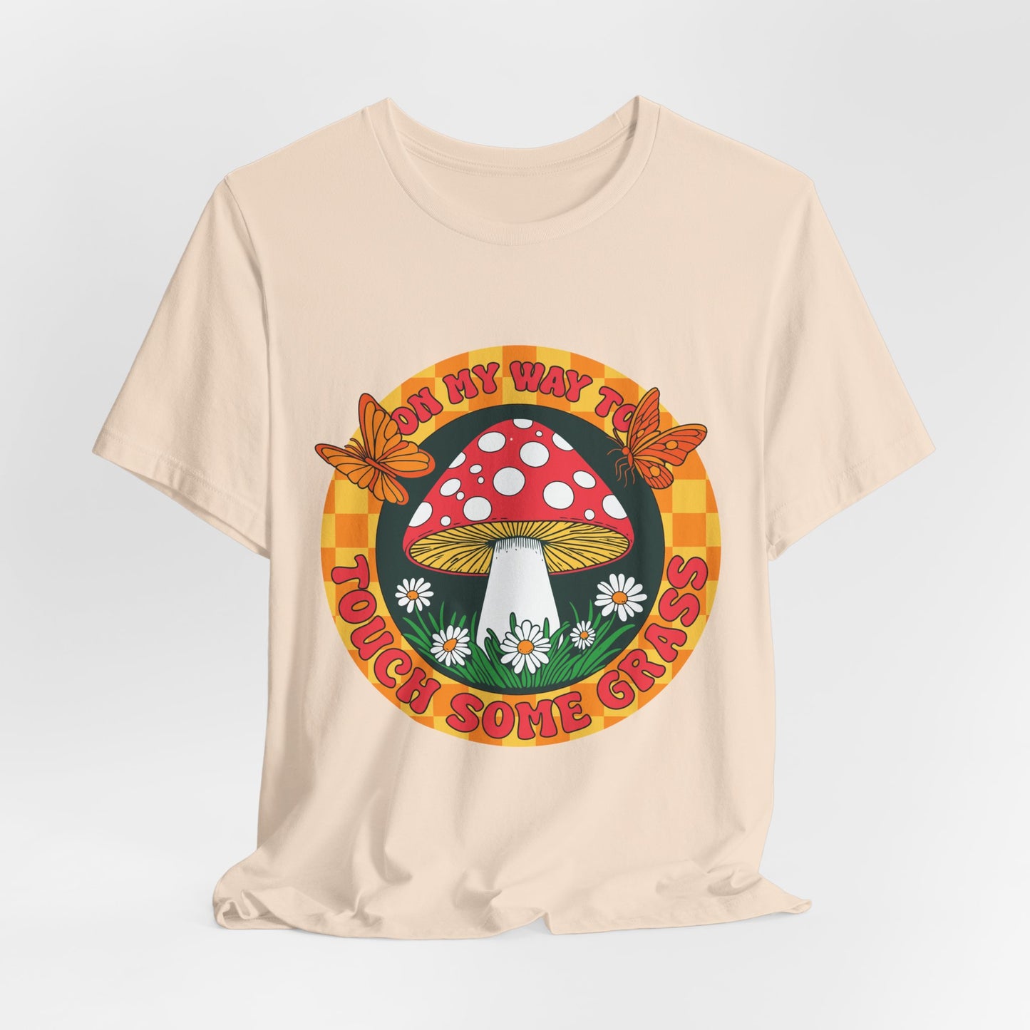 Mushroom Graphic Tee - "Mind My Way" Retro Fungi Shirt