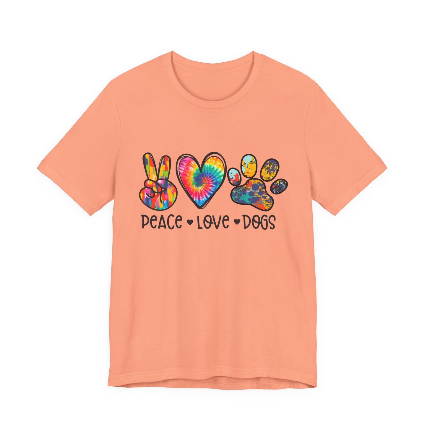 Peace Love Dogs Tie-Dye T-Shirt