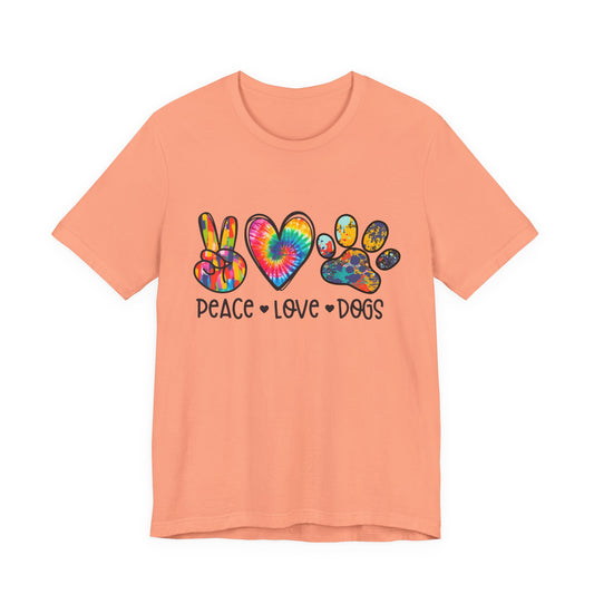 Peace Love Dogs Tie-Dye T-Shirt