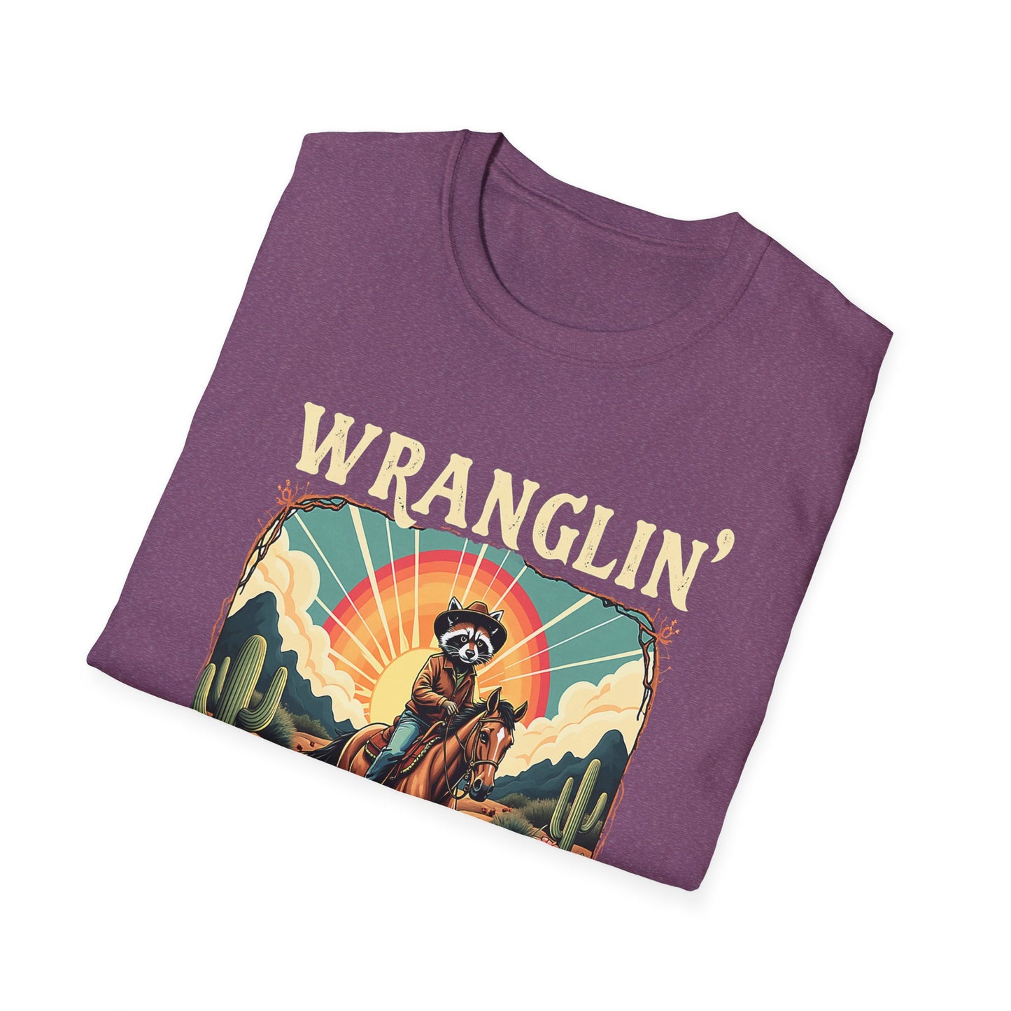 Wranglin' Real Cowboy T-Shirt — Retro Western Rodeo Graphic Tee