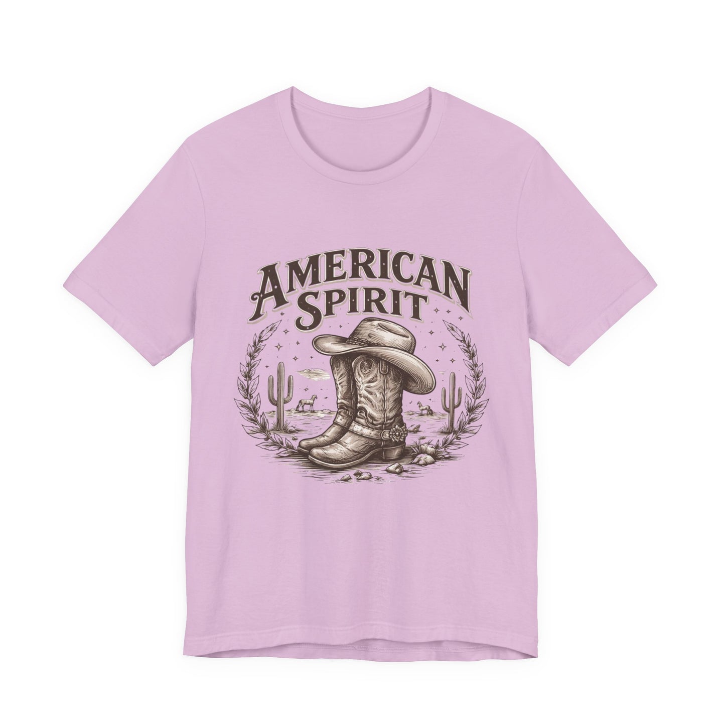 American Spirit Cowboy Tee — Western Boot & Cactus Vintage Graphic T-Shirt