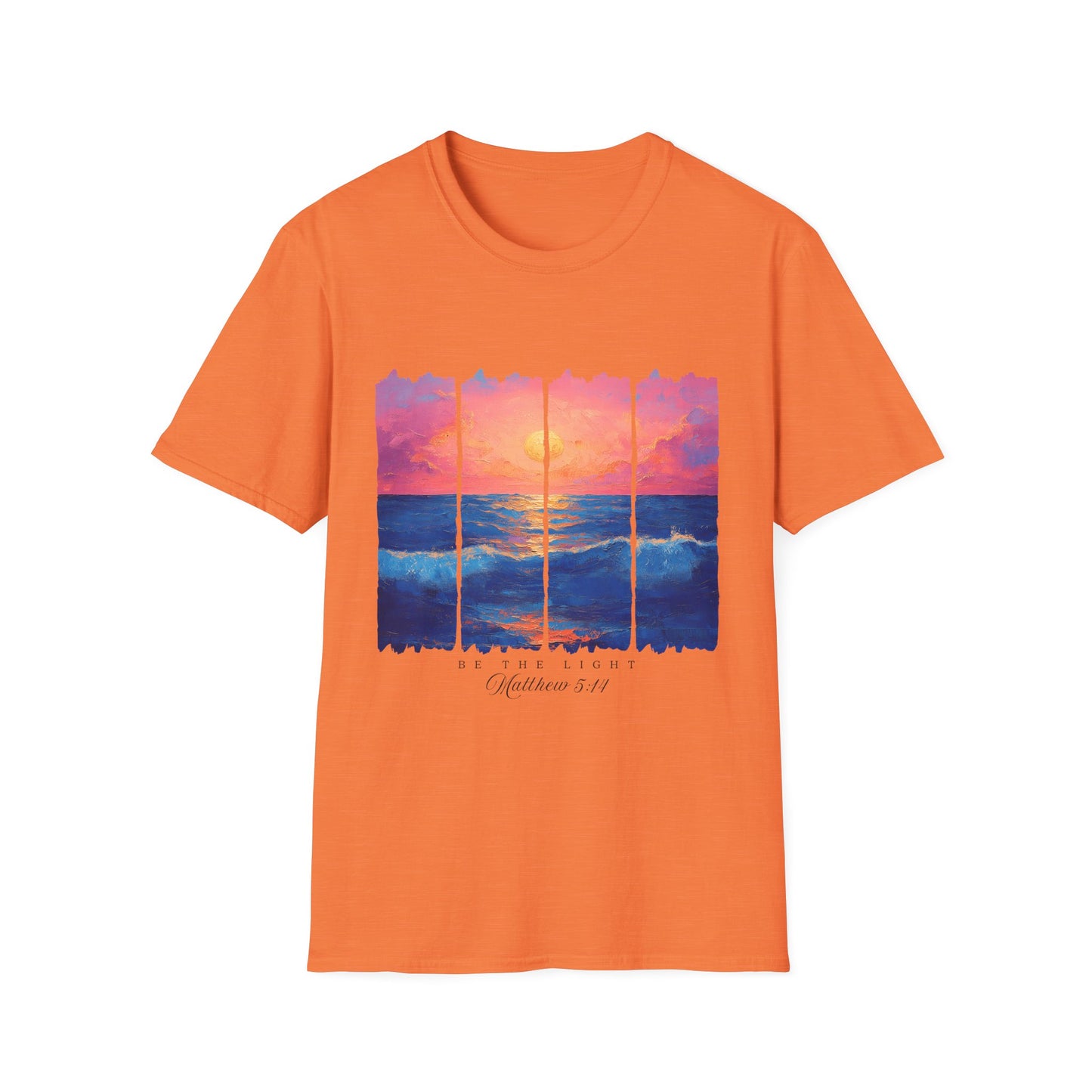 Sunset Ocean Panels T-Shirt — Inspirational Beach Sunset Graphic
