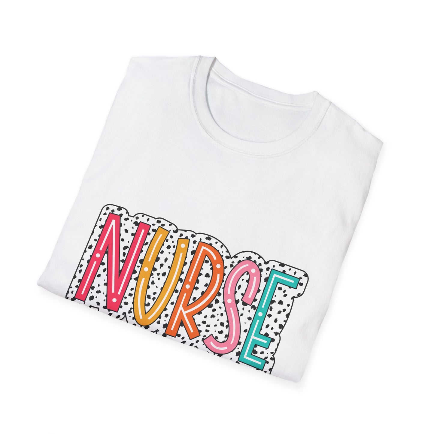 Nurse Colorblock Graphic T-Shirt — Fun Retro Medical Appreciation Tee