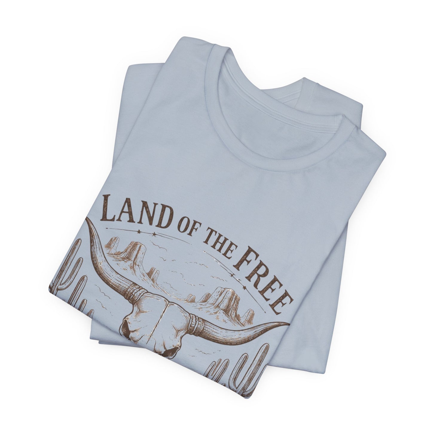 Western 'Land of the Free' Skull Tee