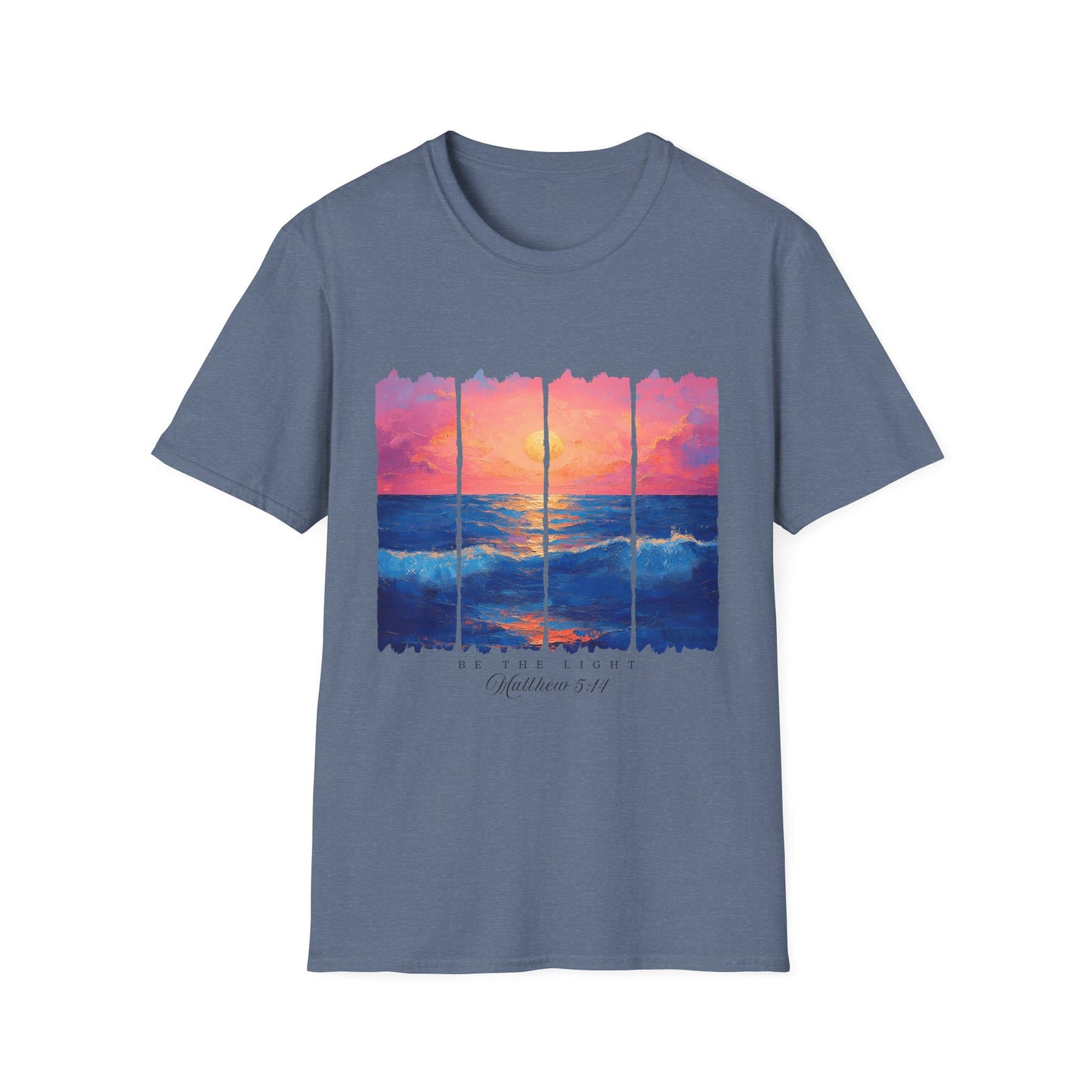 Sunset Ocean Panels T-Shirt — Inspirational Beach Sunset Graphic