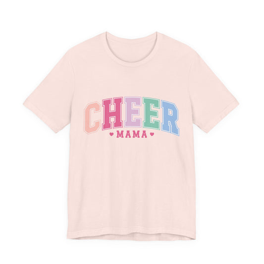 Cheer Mama Pastel Arch T-Shirt — Cheerleading Mom Gift