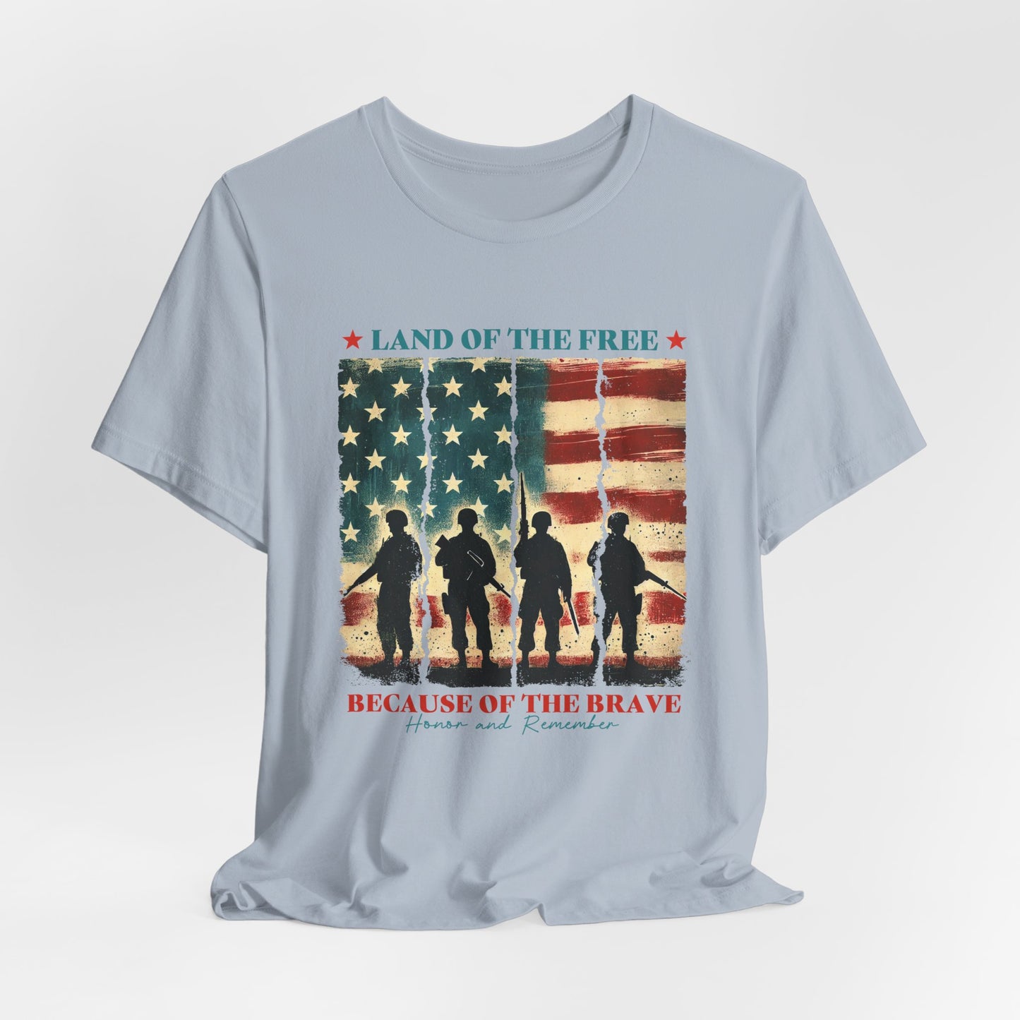 Patriotic 'Land of the Free, Because of the Brave' T-Shirt