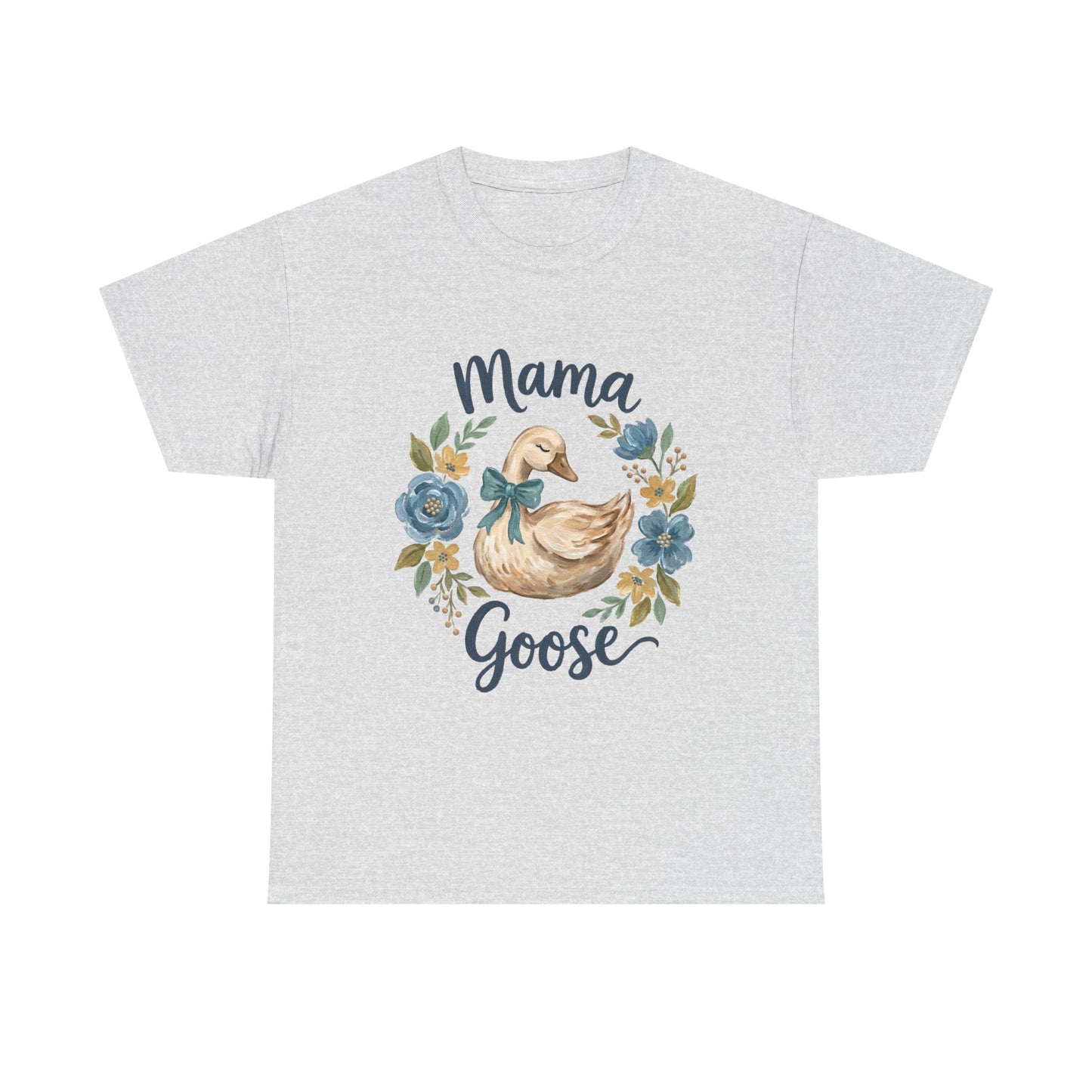 Mama Goose Floral T-Shirt — Cute Mom Bird Graphic Tee