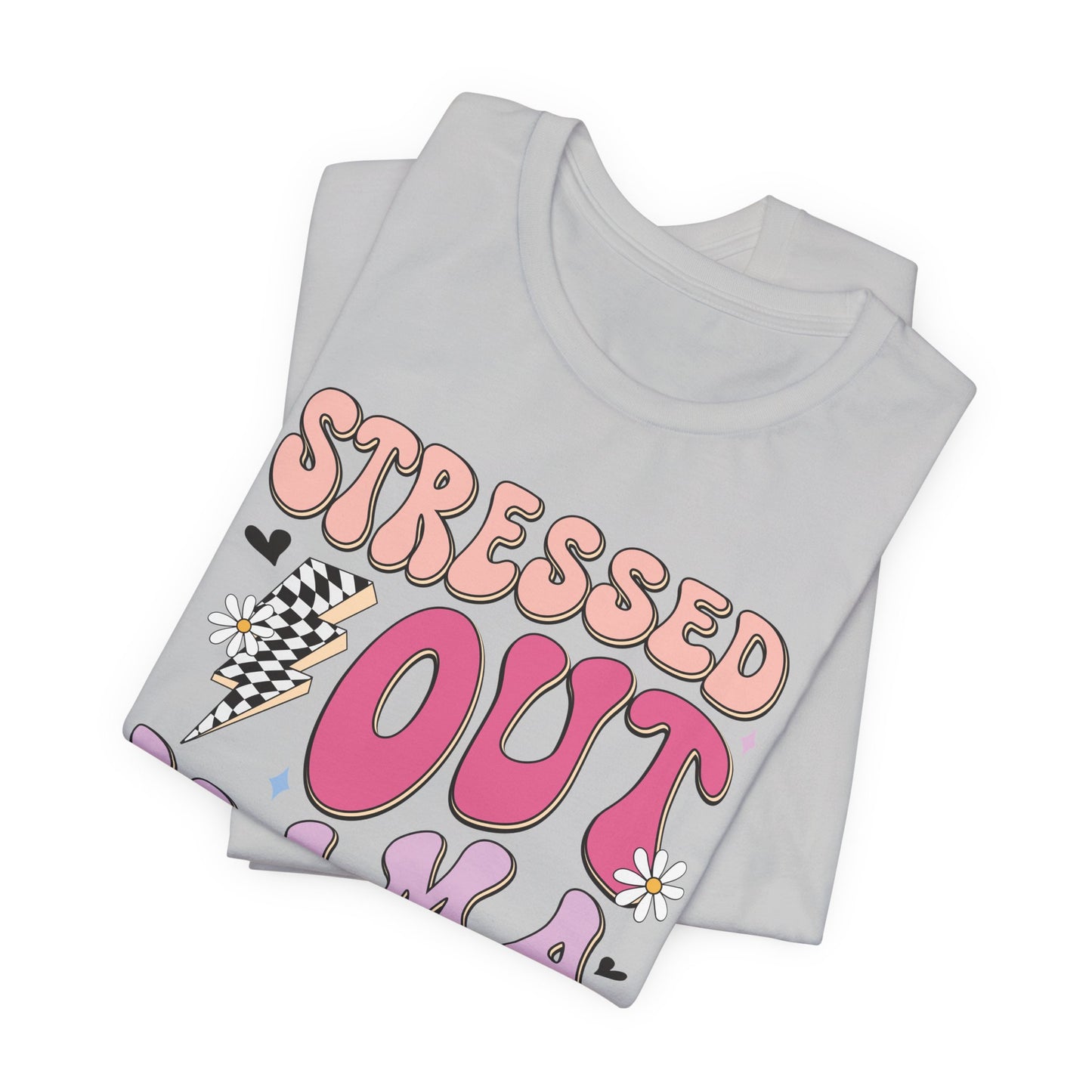 Stressed Out Mama Club Tee — Funny Pastel Mom Graphic T-Shirt