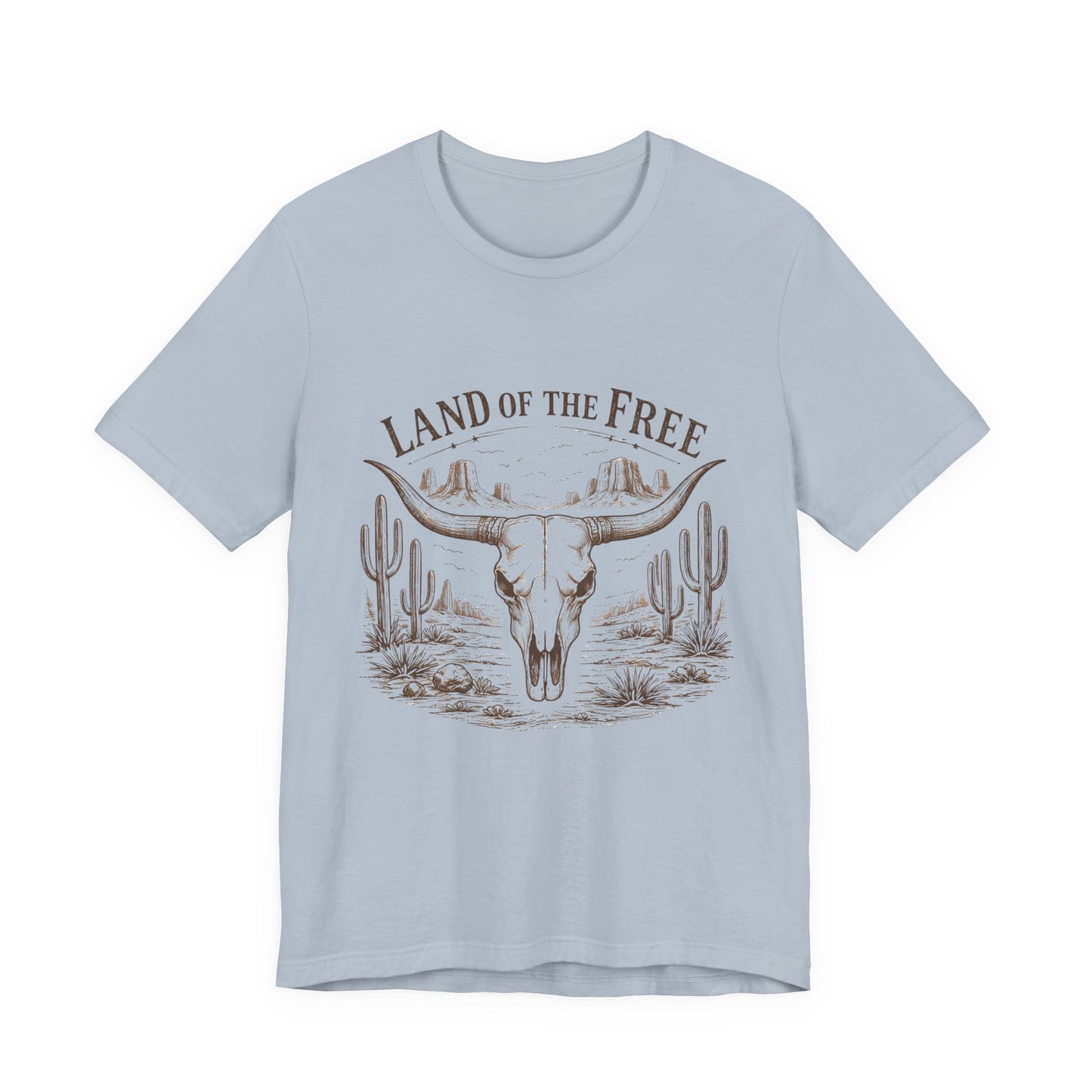 Western 'Land of the Free' Skull Tee