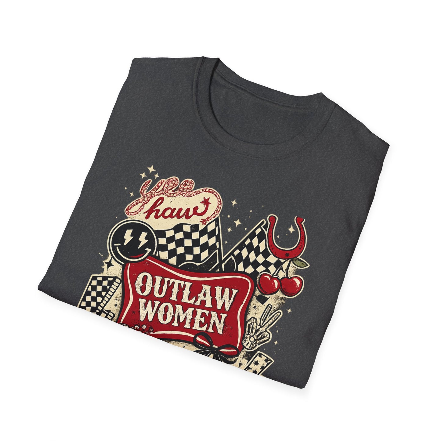 Outlaw Women T-Shirt — Raising Hell Vintage Rockabilly Design