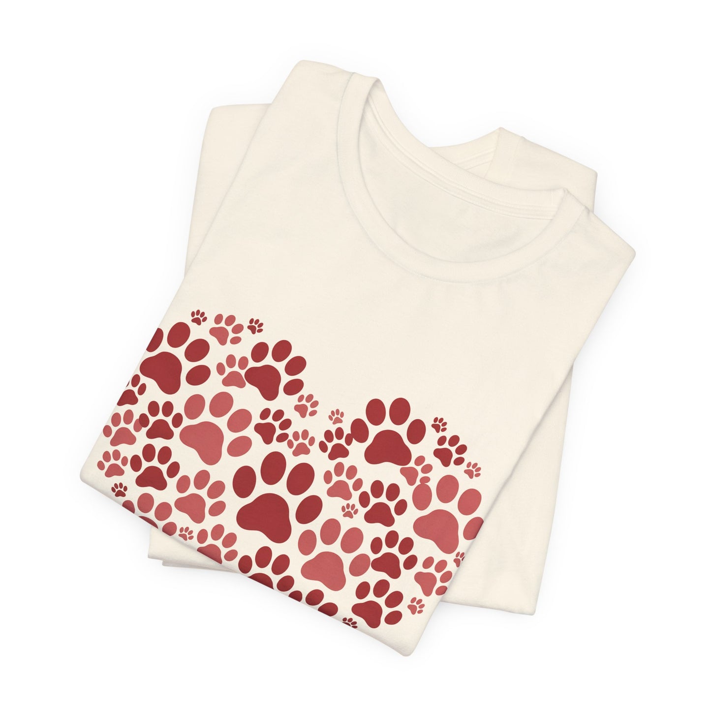 Heart Paw Print T-Shirt — Dog Lover Valentine Tee