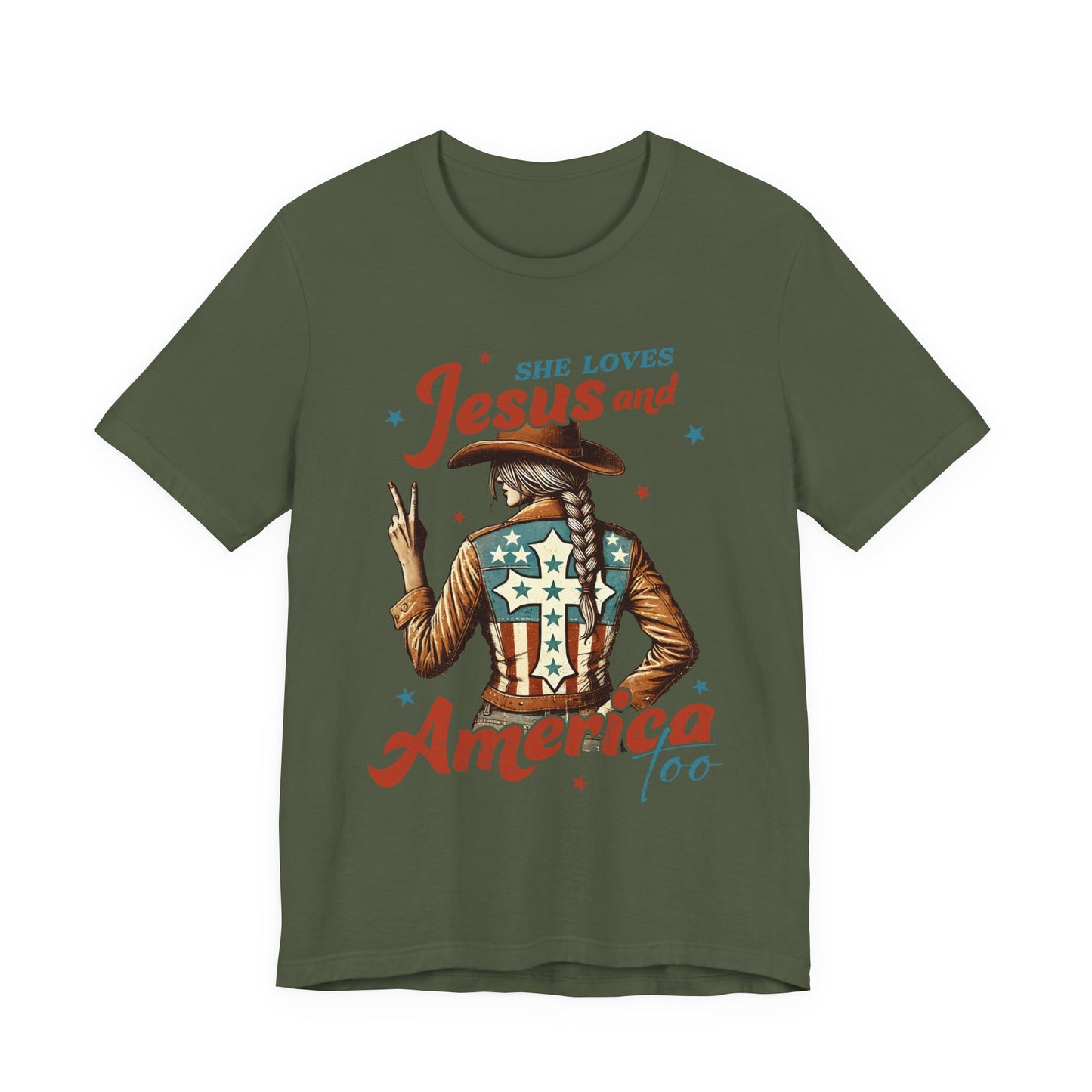 She Loves Jesus and America Tee