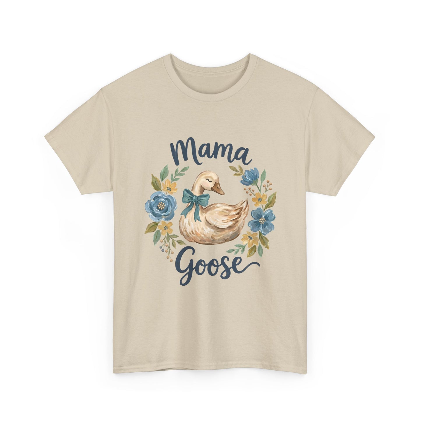 Mama Goose Floral T-Shirt — Cute Mom Bird Graphic Tee