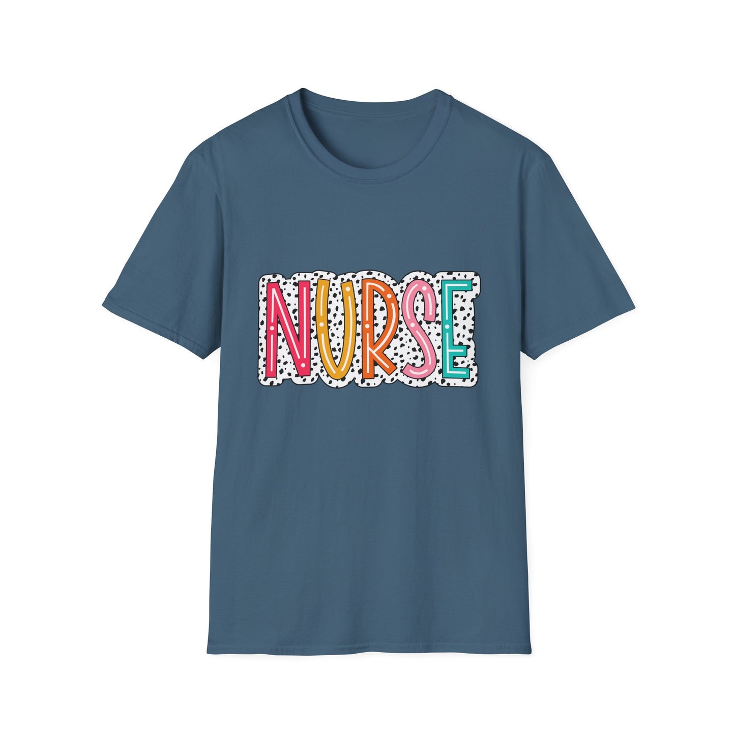 Nurse Colorblock Graphic T-Shirt — Fun Retro Medical Appreciation Tee