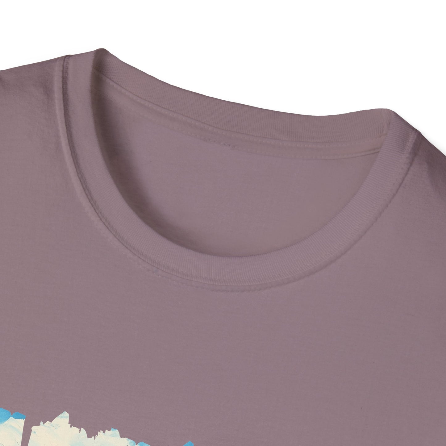 Scenic Chapel Landscape T-Shirt — Countryside Floral Mountain Art Tee