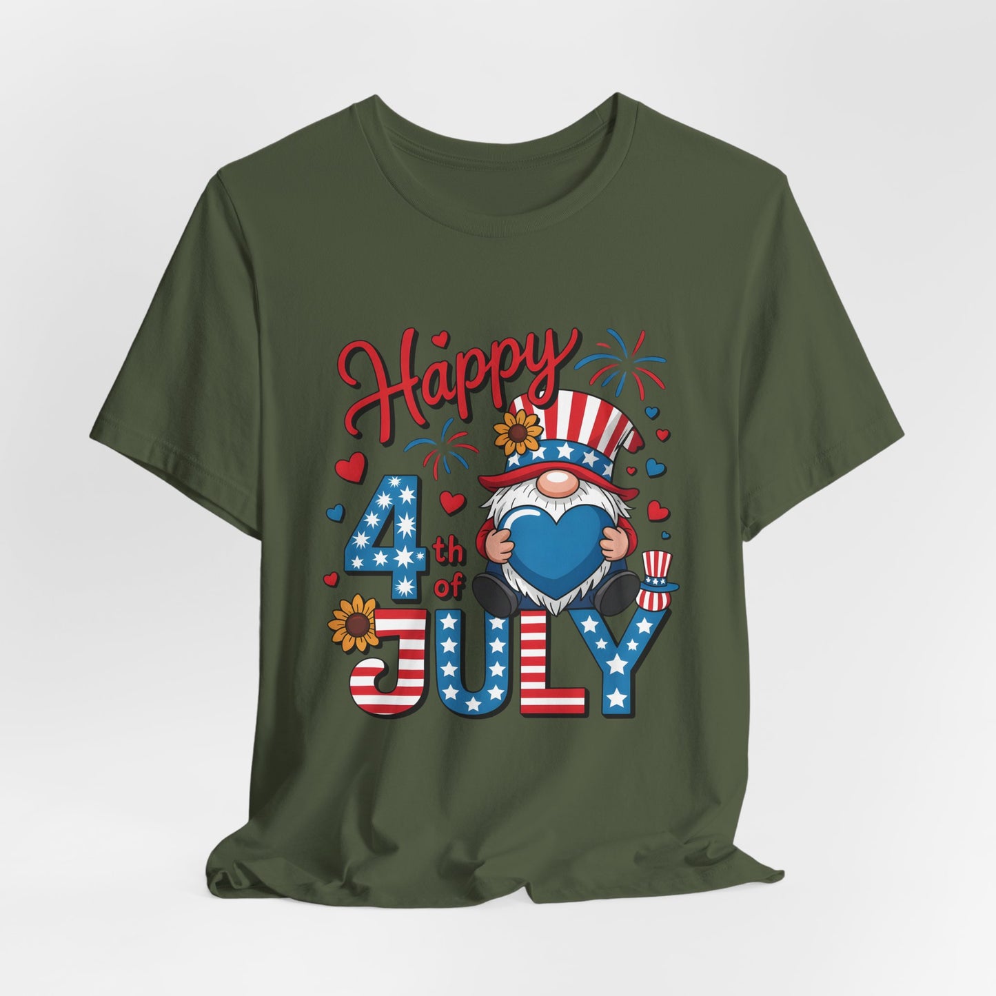4th of July Gnome T-Shirt – Happy 4th of July Patriotic Tee