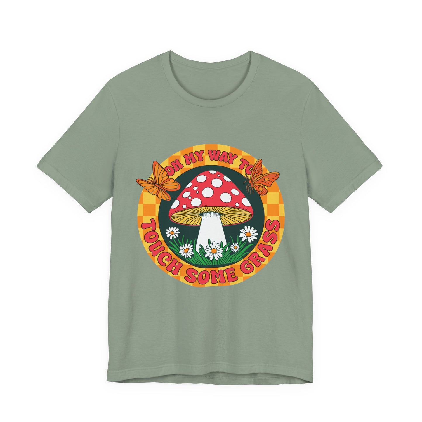 Mushroom Graphic Tee - "Mind My Way" Retro Fungi Shirt