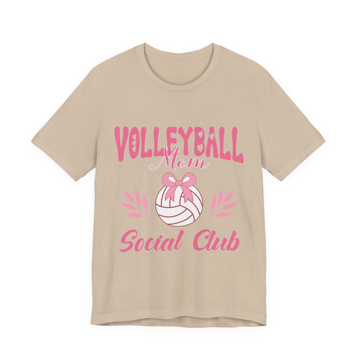 Volleyball Mom Social Club Tee — Pink Volleyball Mom Shirt