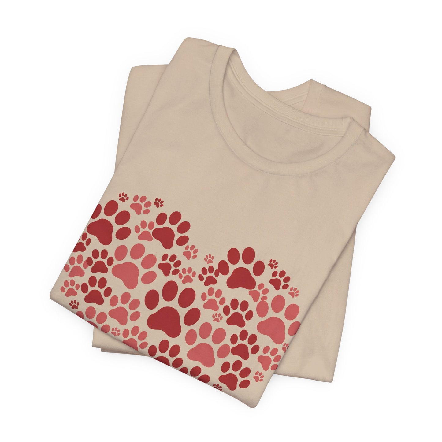 Heart Paw Print T-Shirt — Dog Lover Valentine Tee