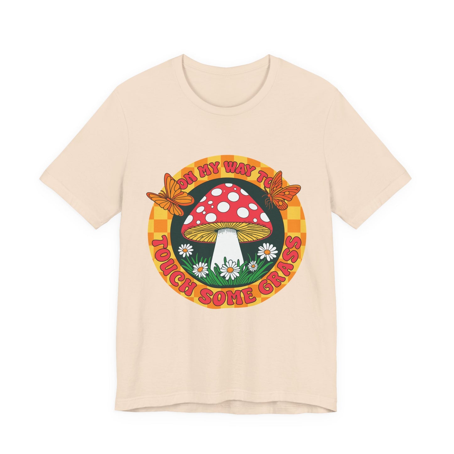 Mushroom Graphic Tee - "Mind My Way" Retro Fungi Shirt