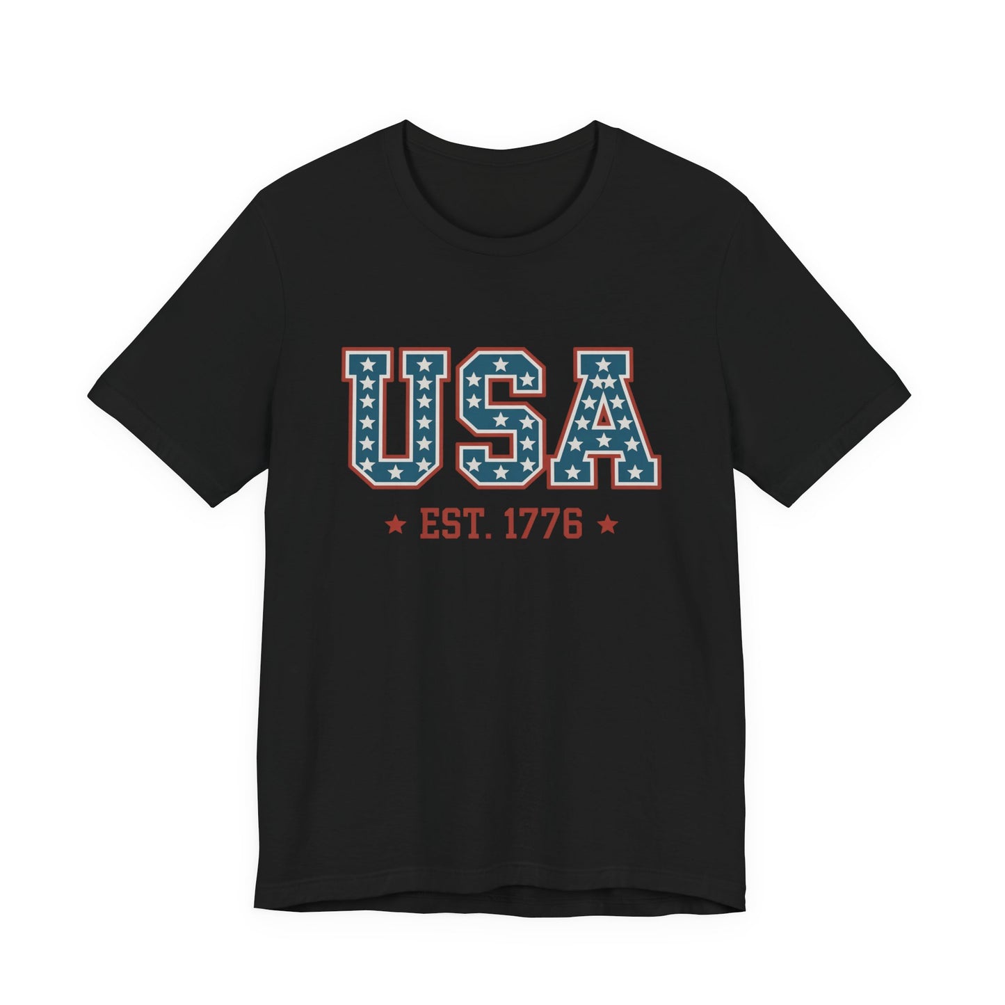 USA Est. 1776 T‑Shirt — Patriotic American Flag Stars Tee