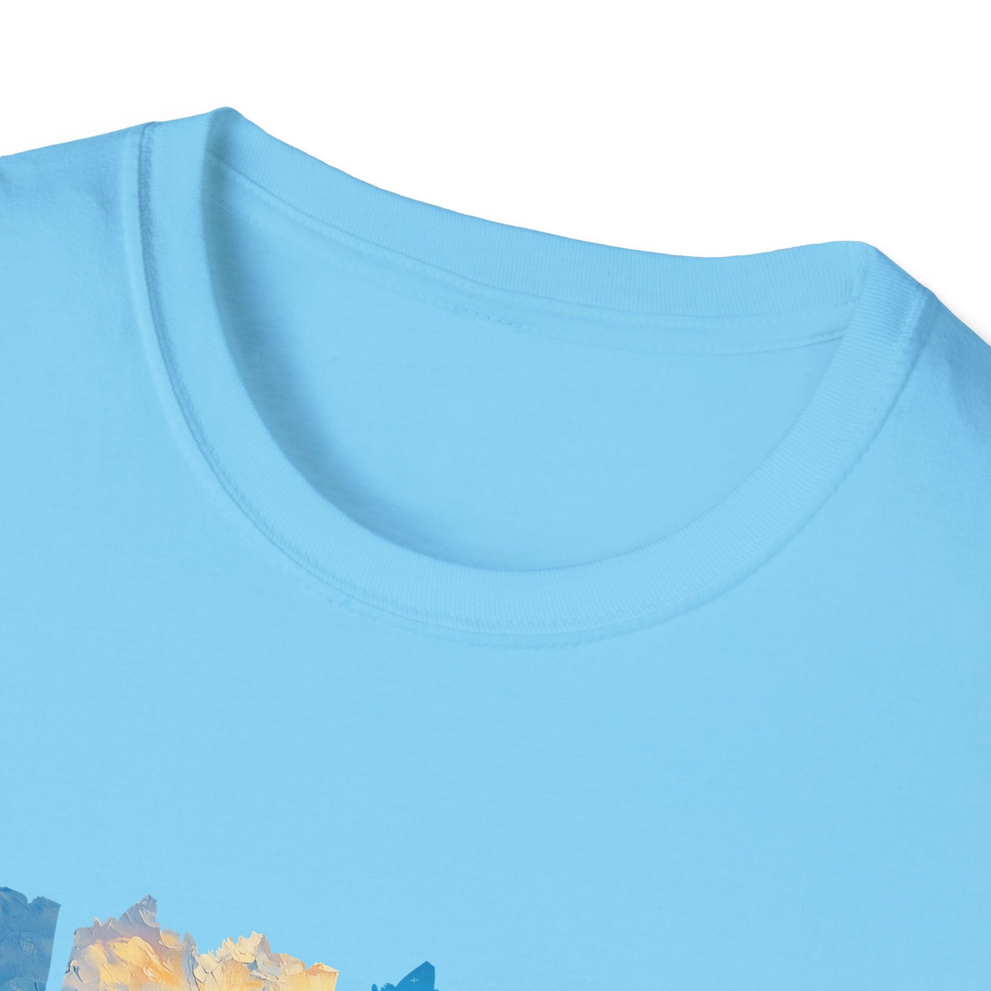 Beach Sunset Panel T-Shirt — Scenic Coastal Graphic Tee
