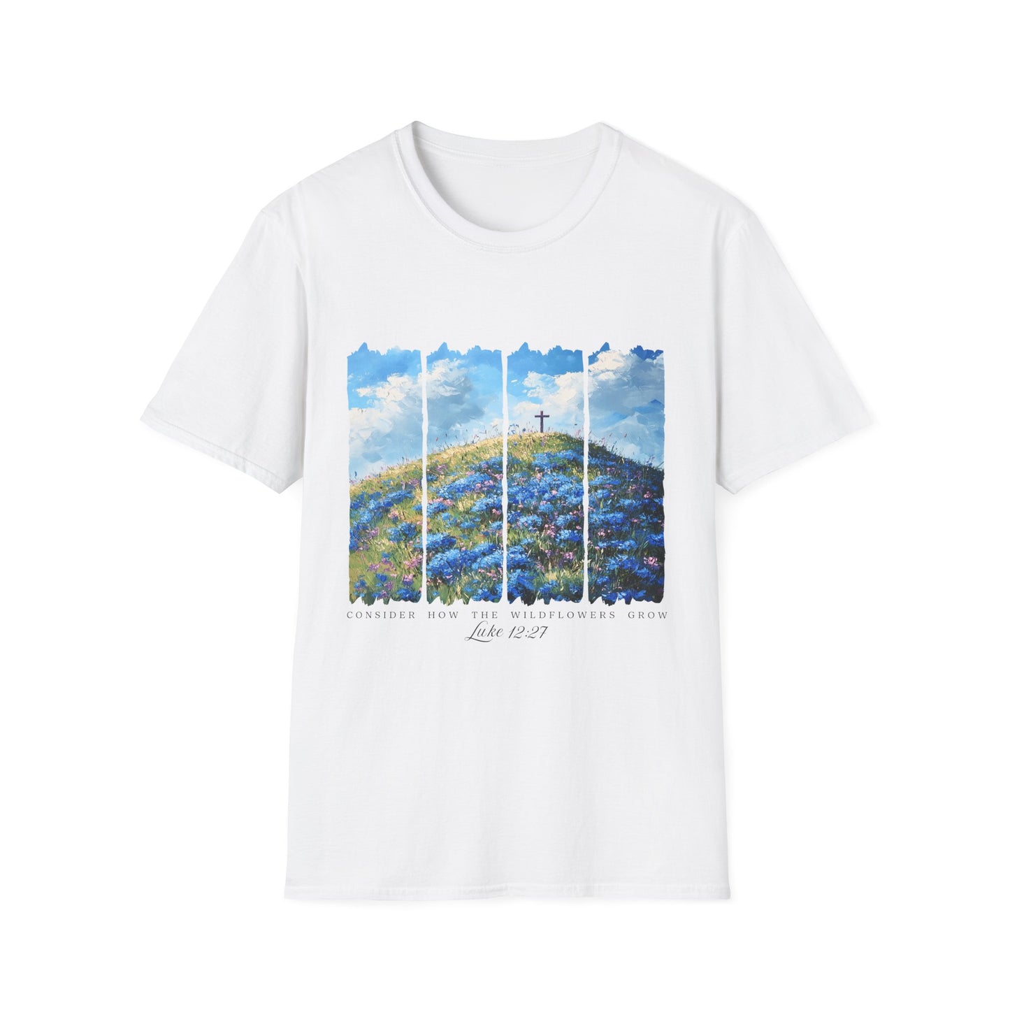Resurrection Cross Landscape T‑Shirt — Christian Easter Faith Tee