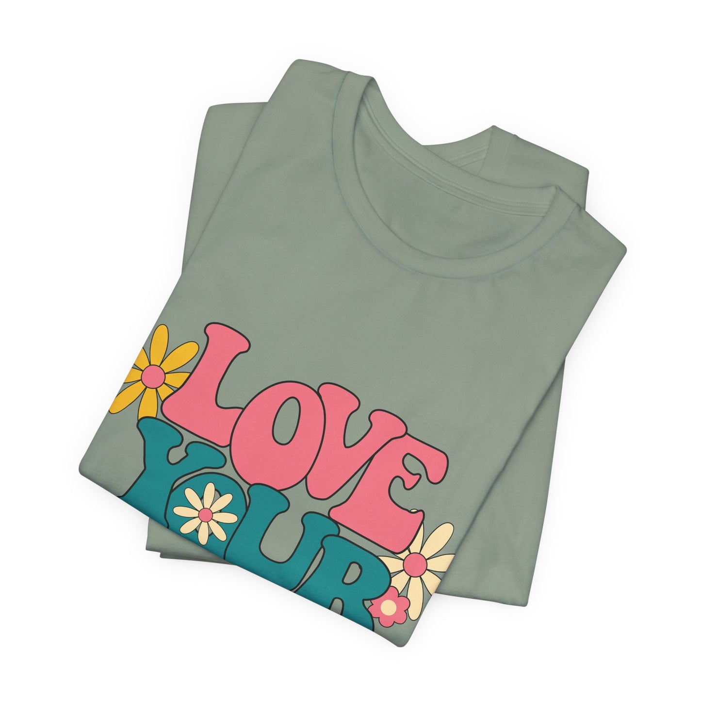 Love Your Self Retro Floral Tee