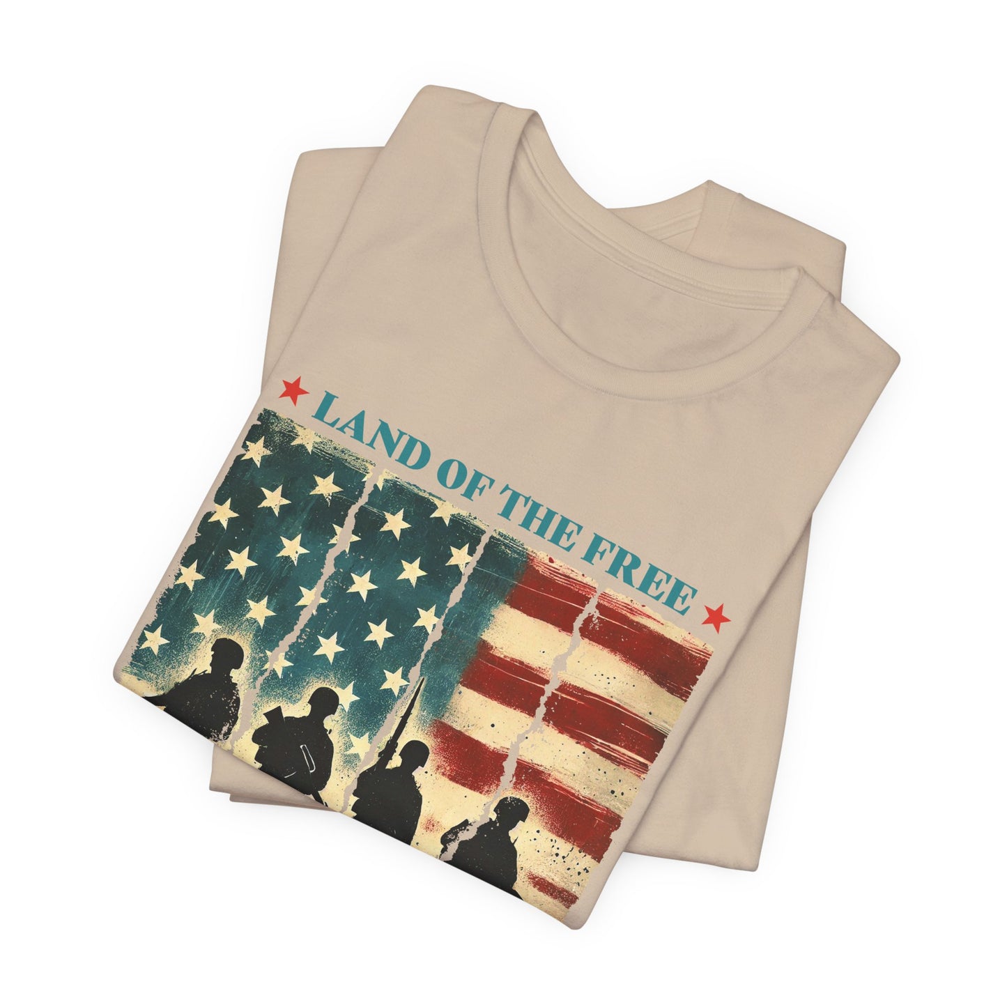 Patriotic 'Land of the Free, Because of the Brave' T-Shirt
