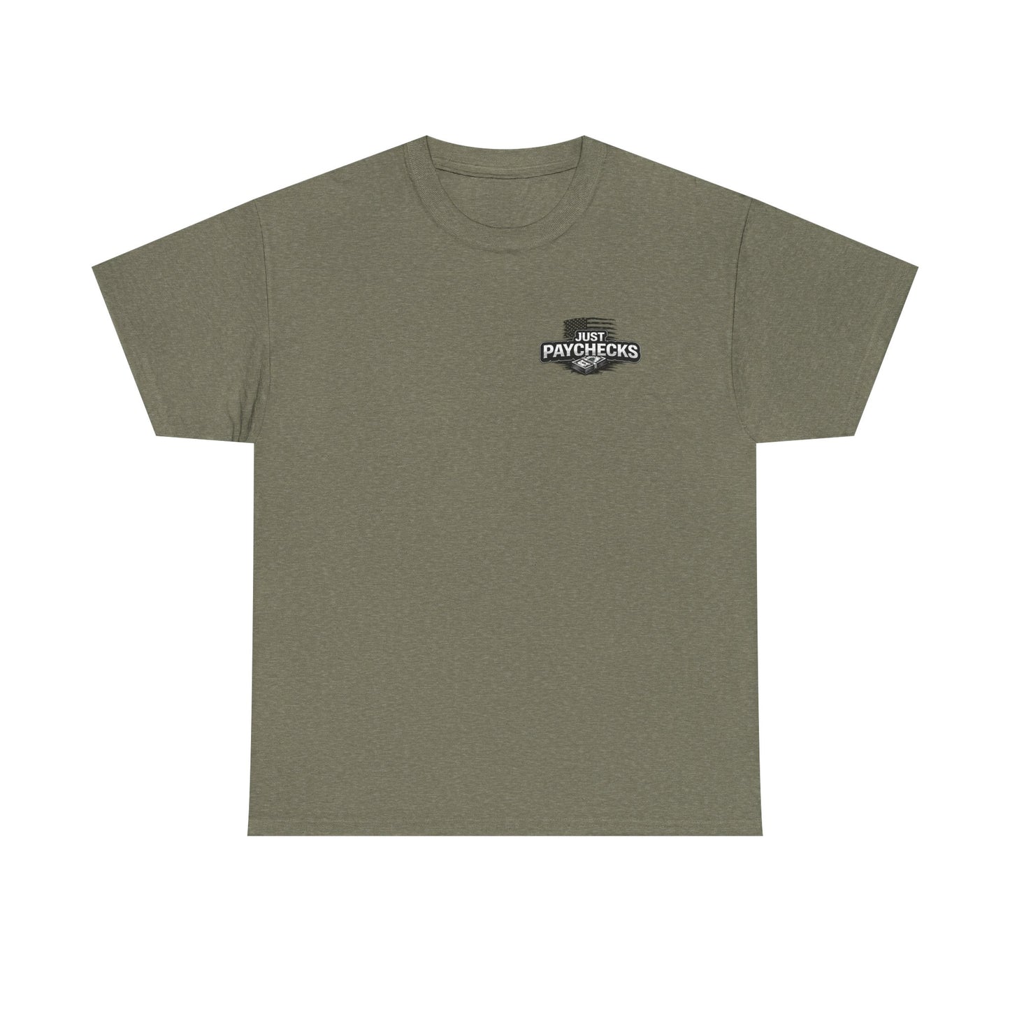 Truck Driver T-Shirt — "No Handouts Just Paychecks" Patriotic Semi-Truck Tee
