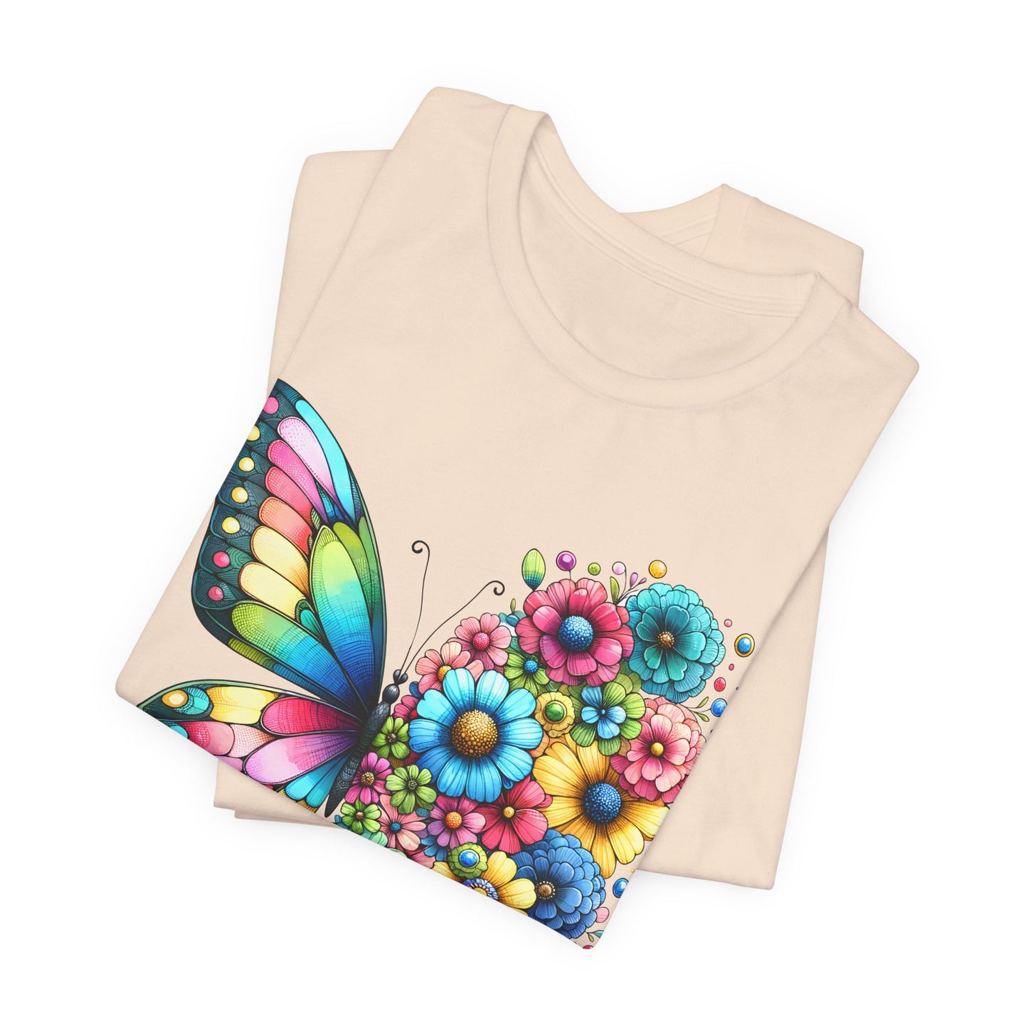 Butterfly Floral Tee - "Grow Through What You Go Through" Inspirational Women's T-Shirt