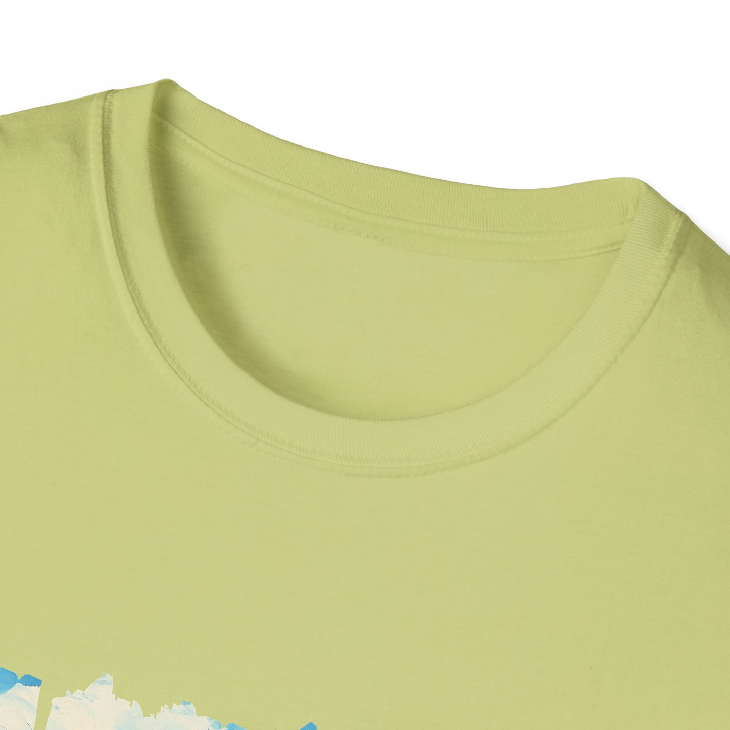 Scenic Chapel Landscape T-Shirt — Countryside Floral Mountain Art Tee