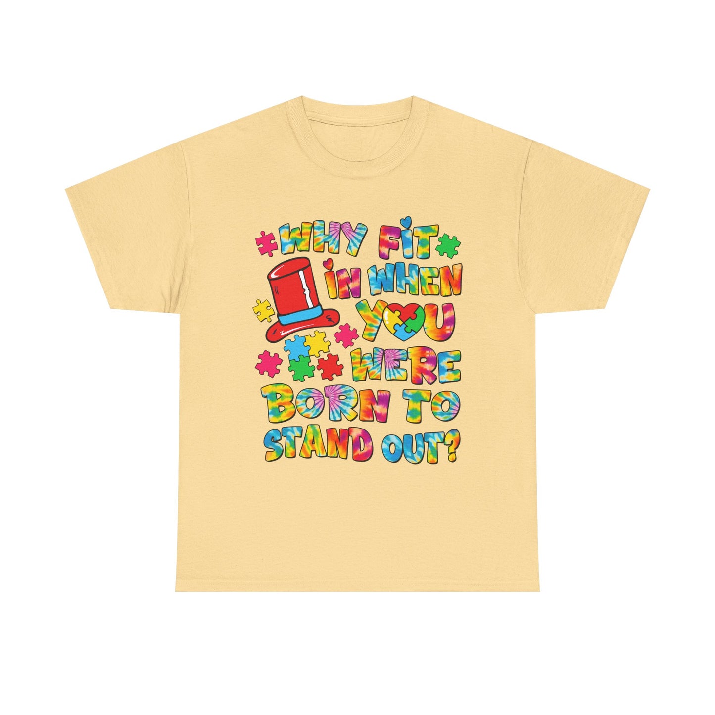 Colorful "Born to Stand Out" Graphic Tee — Retro Kids' Vibe