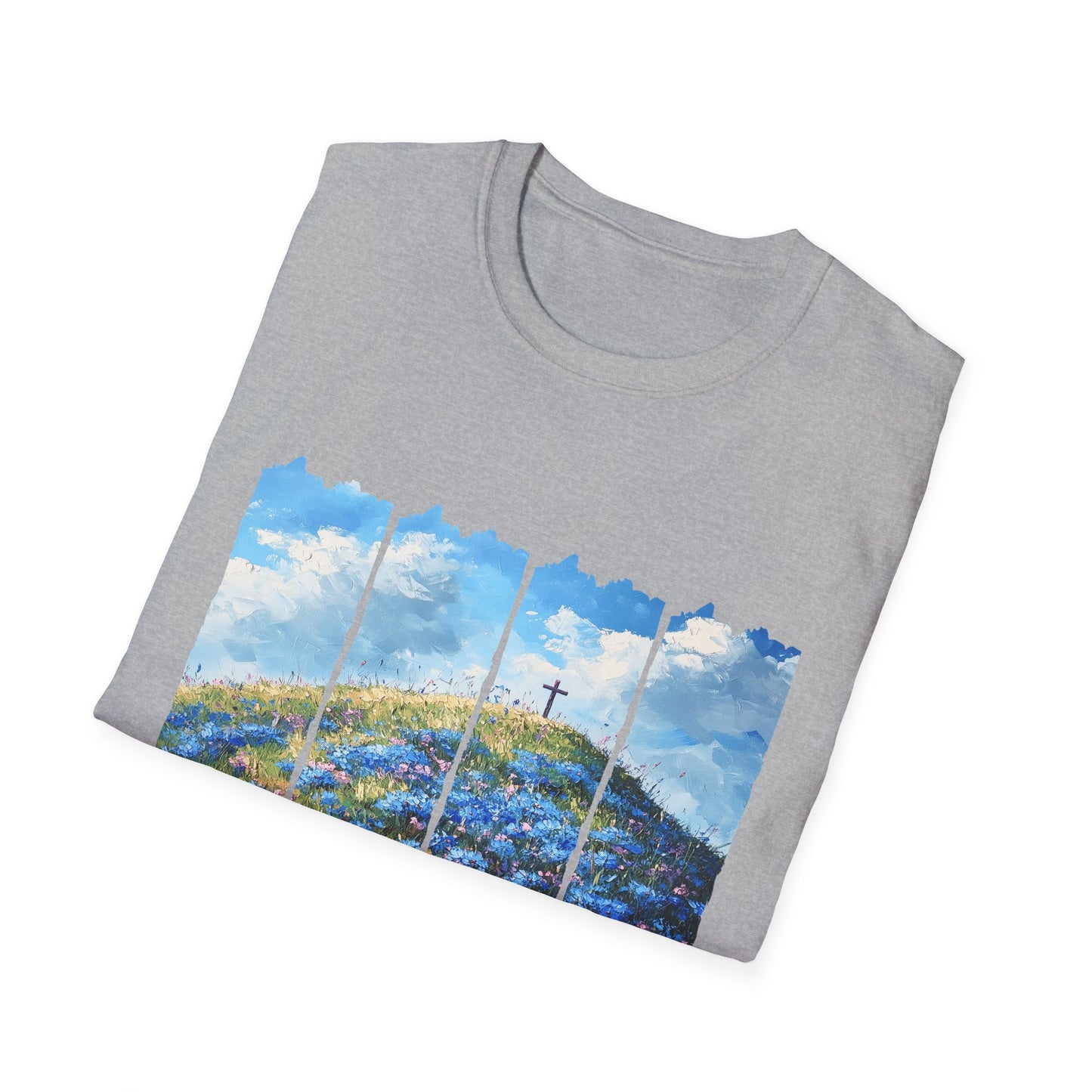 Resurrection Cross Landscape T‑Shirt — Christian Easter Faith Tee
