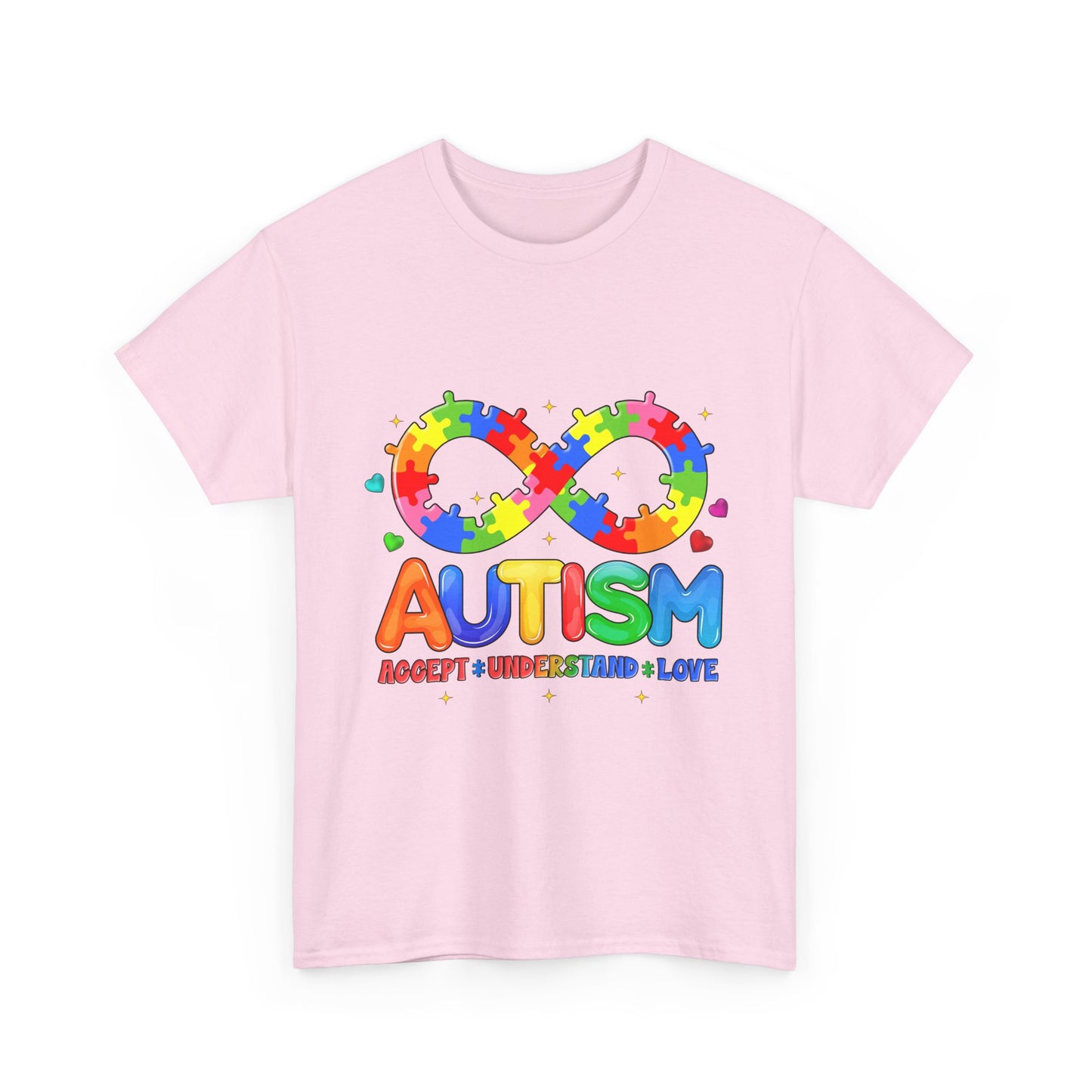 Autism Awareness Puzzle Infinity T-Shirt — Accept Understand Love