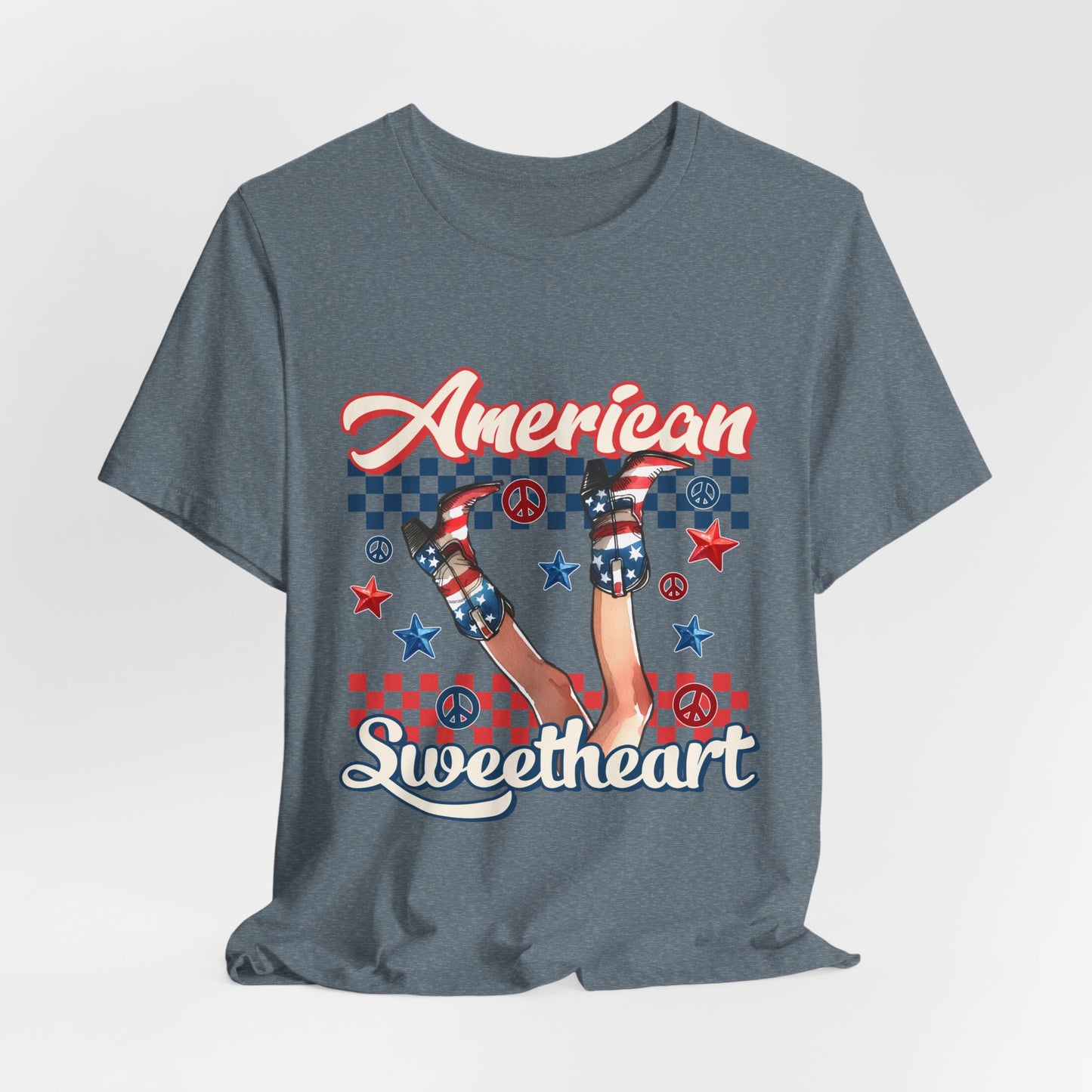 American Sweetheart T-Shirt — Retro Patriotic 4th of July Tee