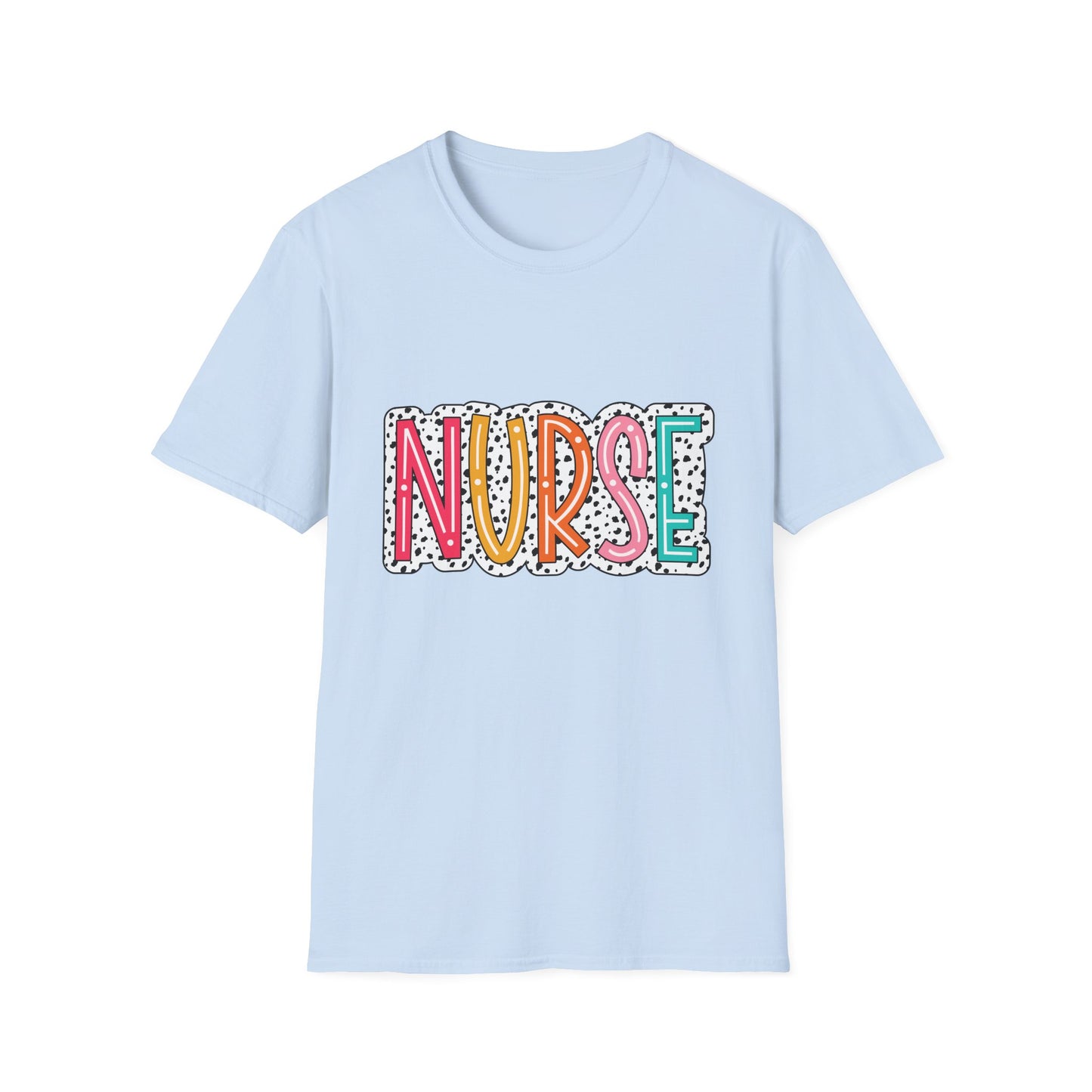 Nurse Colorblock Graphic T-Shirt — Fun Retro Medical Appreciation Tee