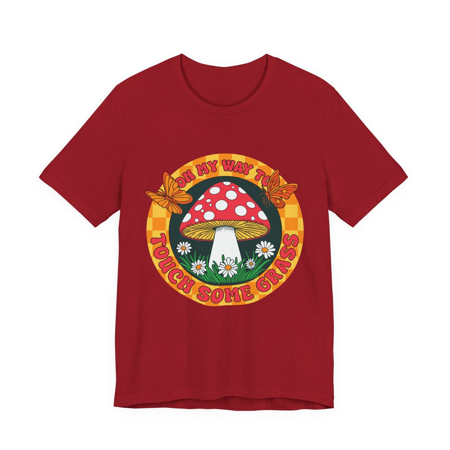 Mushroom Graphic Tee - "Mind My Way" Retro Fungi Shirt