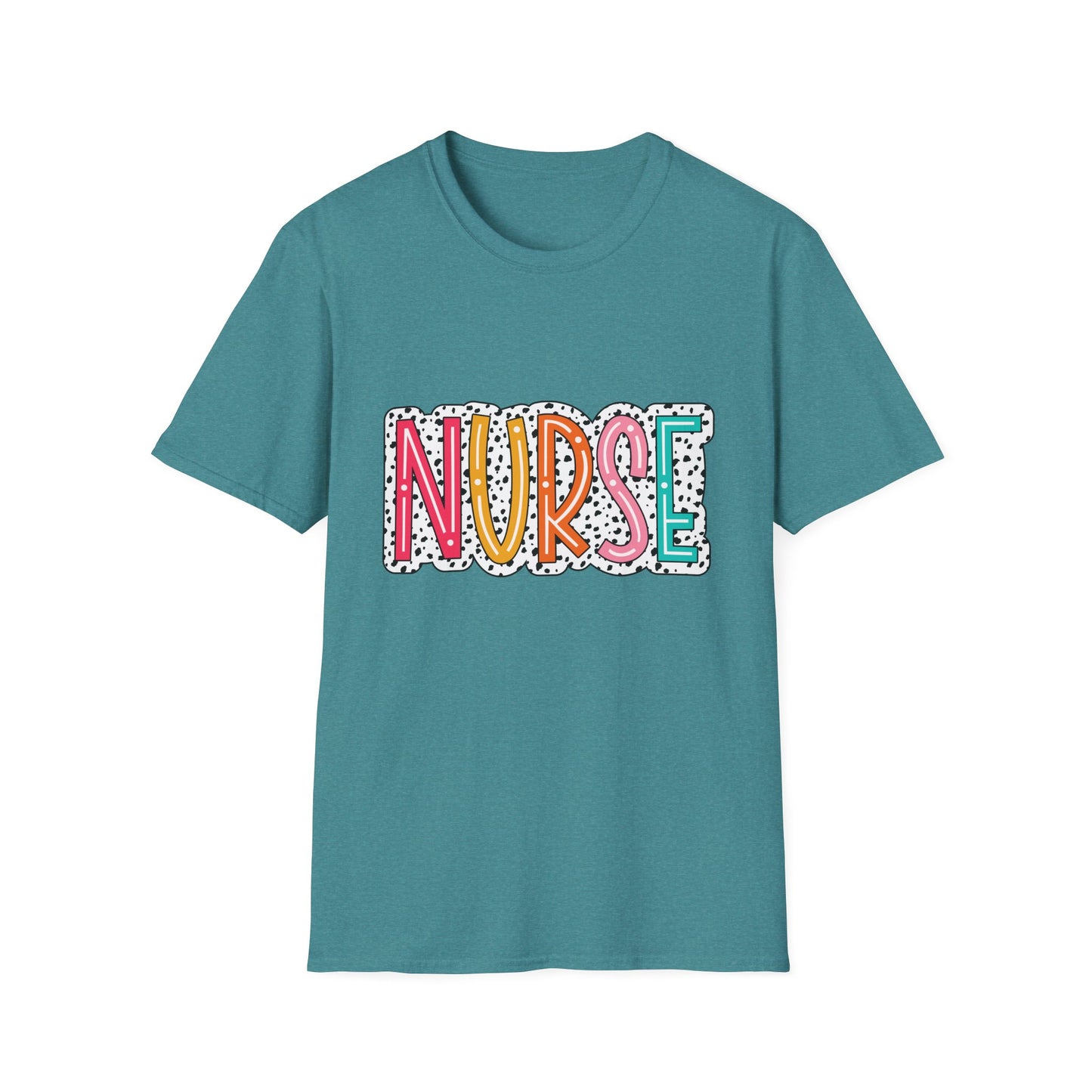 Nurse Colorblock Graphic T-Shirt — Fun Retro Medical Appreciation Tee