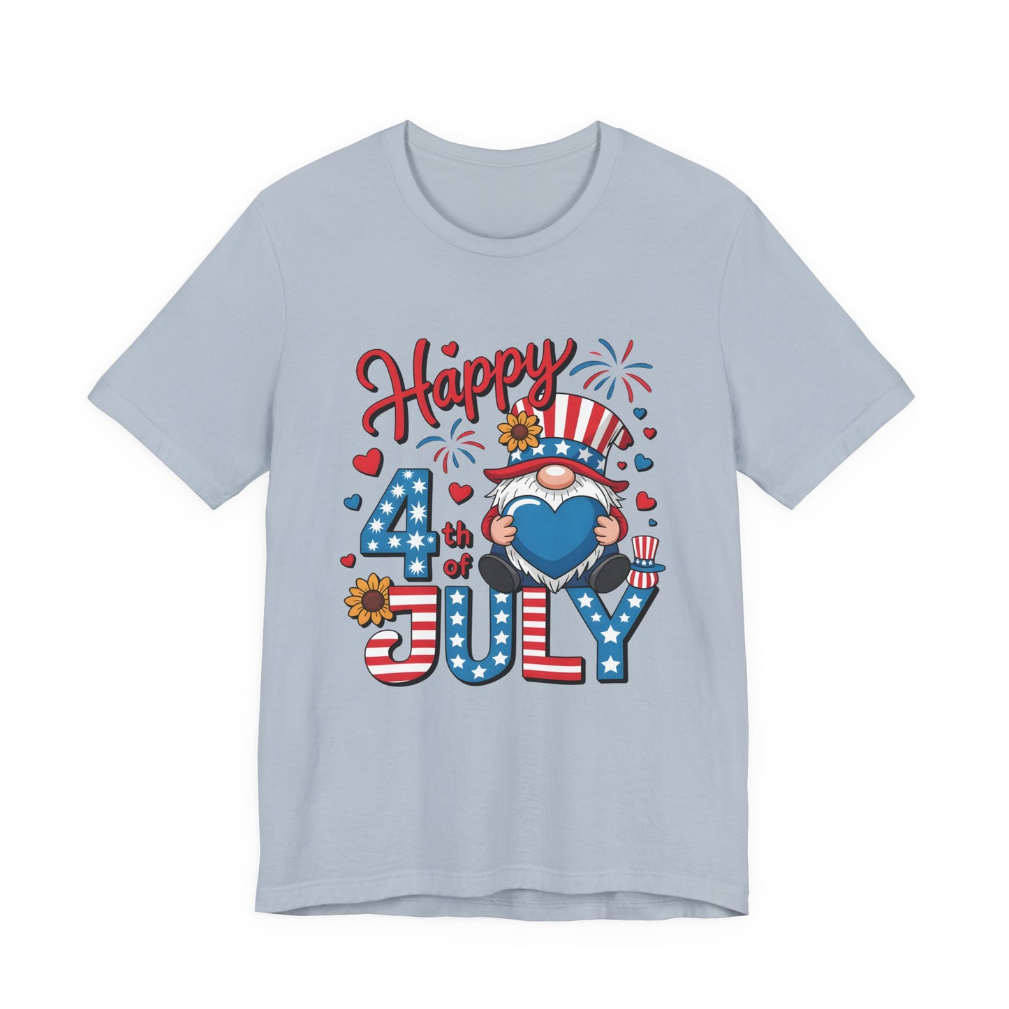 4th of July Gnome T-Shirt – Happy 4th of July Patriotic Tee