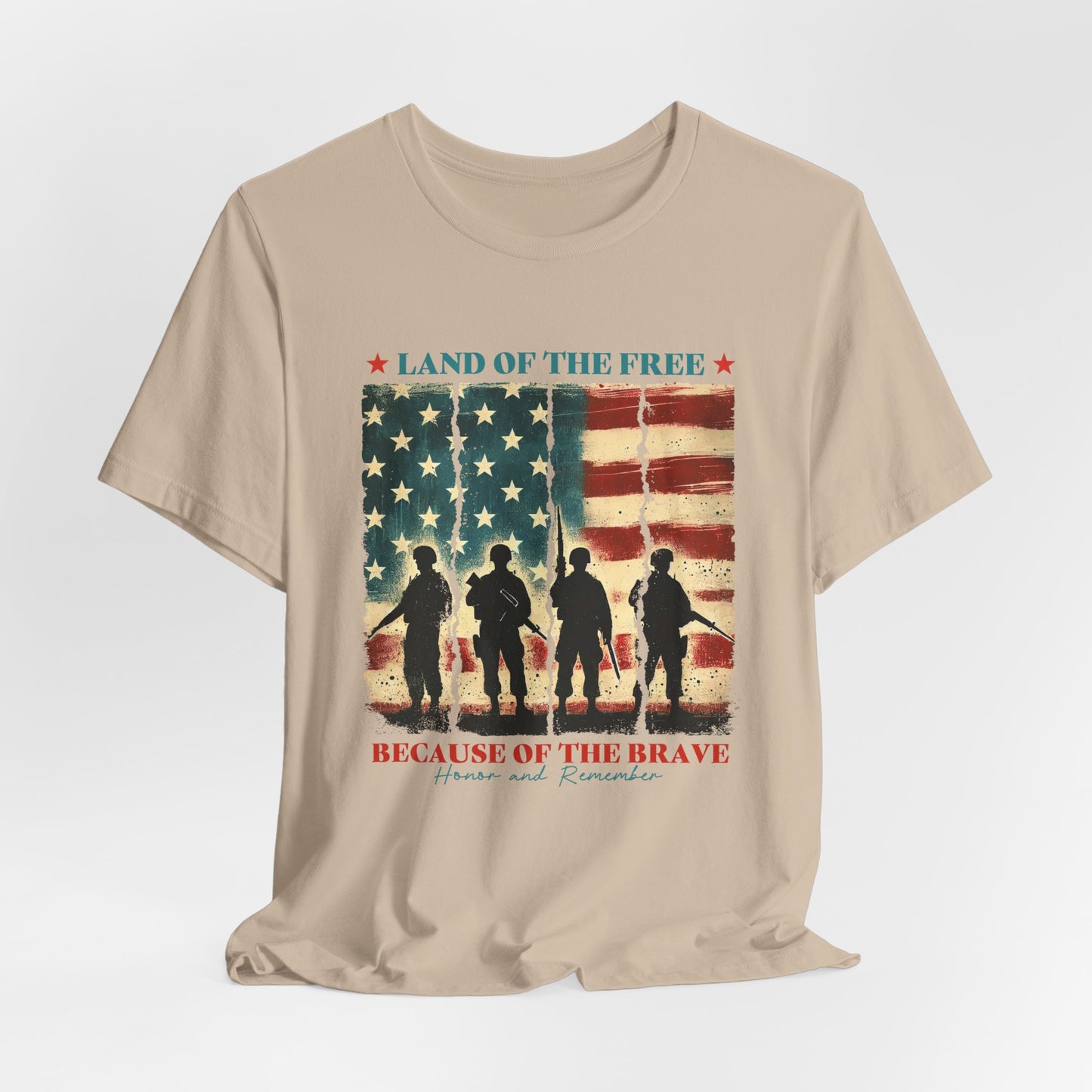 Patriotic 'Land of the Free, Because of the Brave' T-Shirt