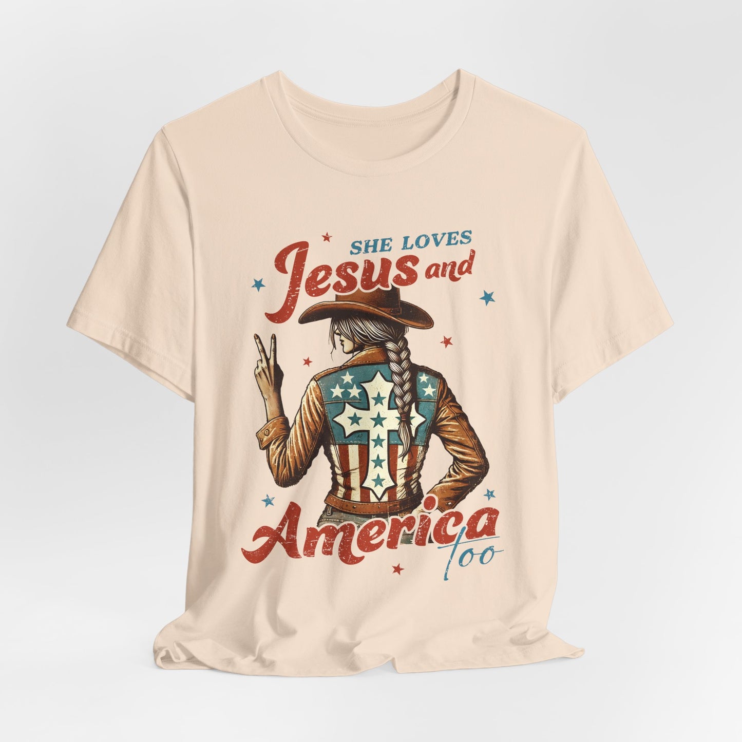 She Loves Jesus and America Tee