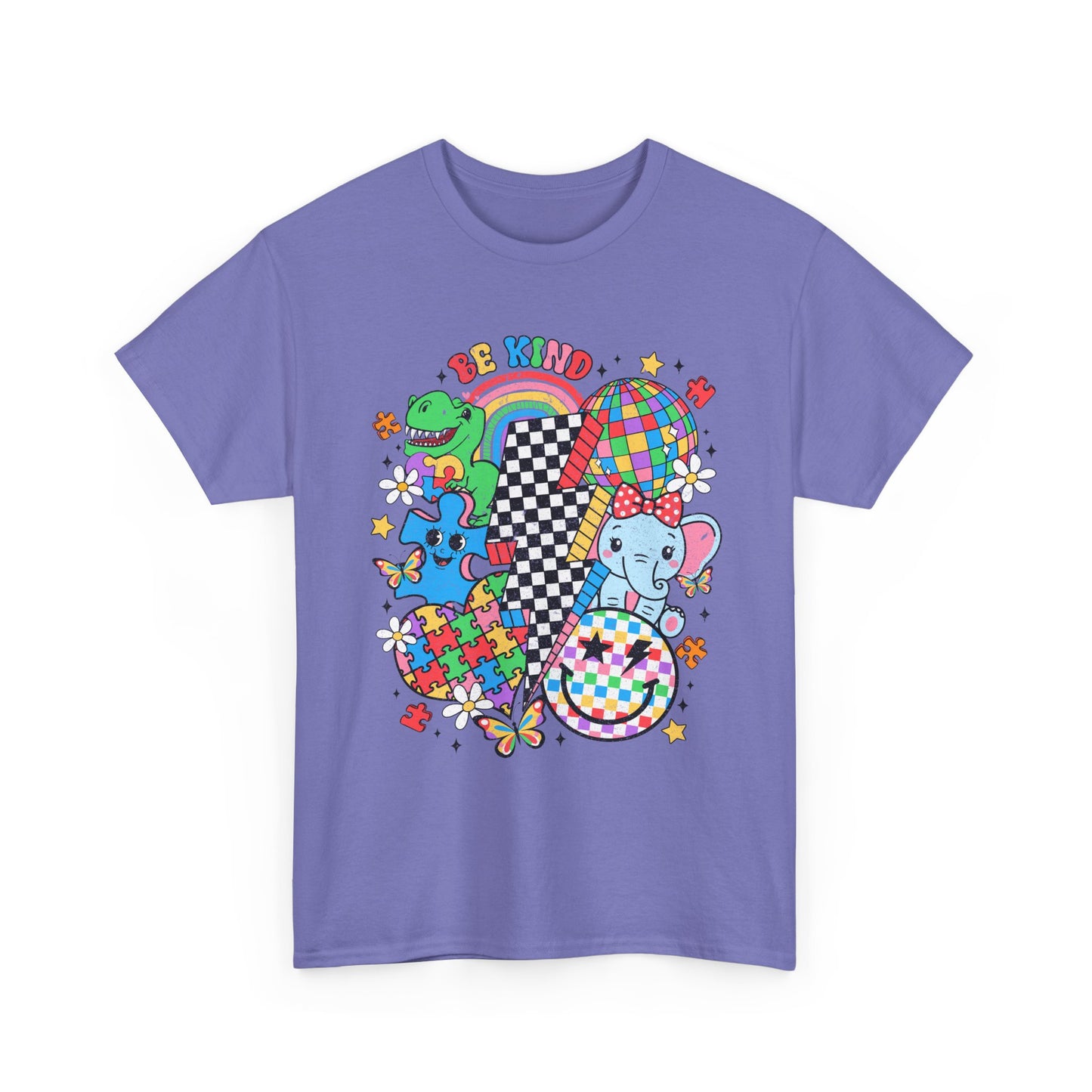 Autism Awareness Puzzle Heart Tee — Colorful Kids & Adults Support Shirt