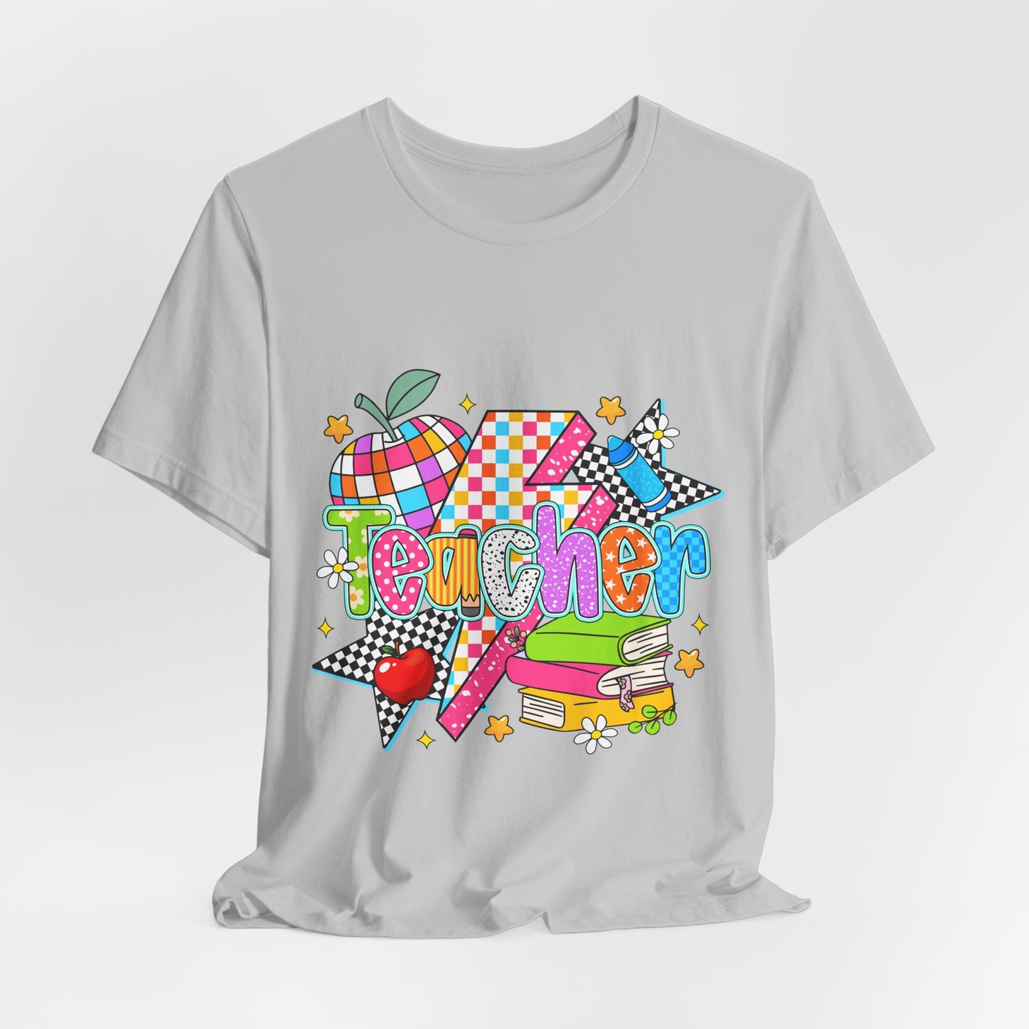 Teacher Colorful Doodle Graphic Tee — Back to School Gift for Teachers